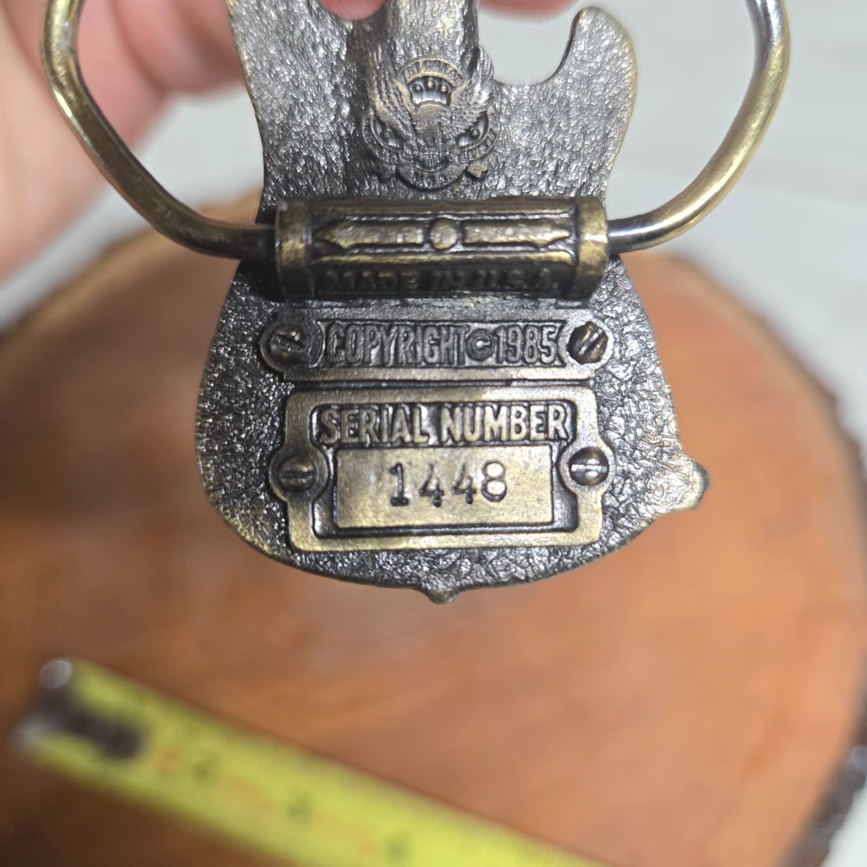 Vintage White Belt Buckle Guitar For Leather Metal Men's Buckle Size ONE SIZE - 3 Thumbnail