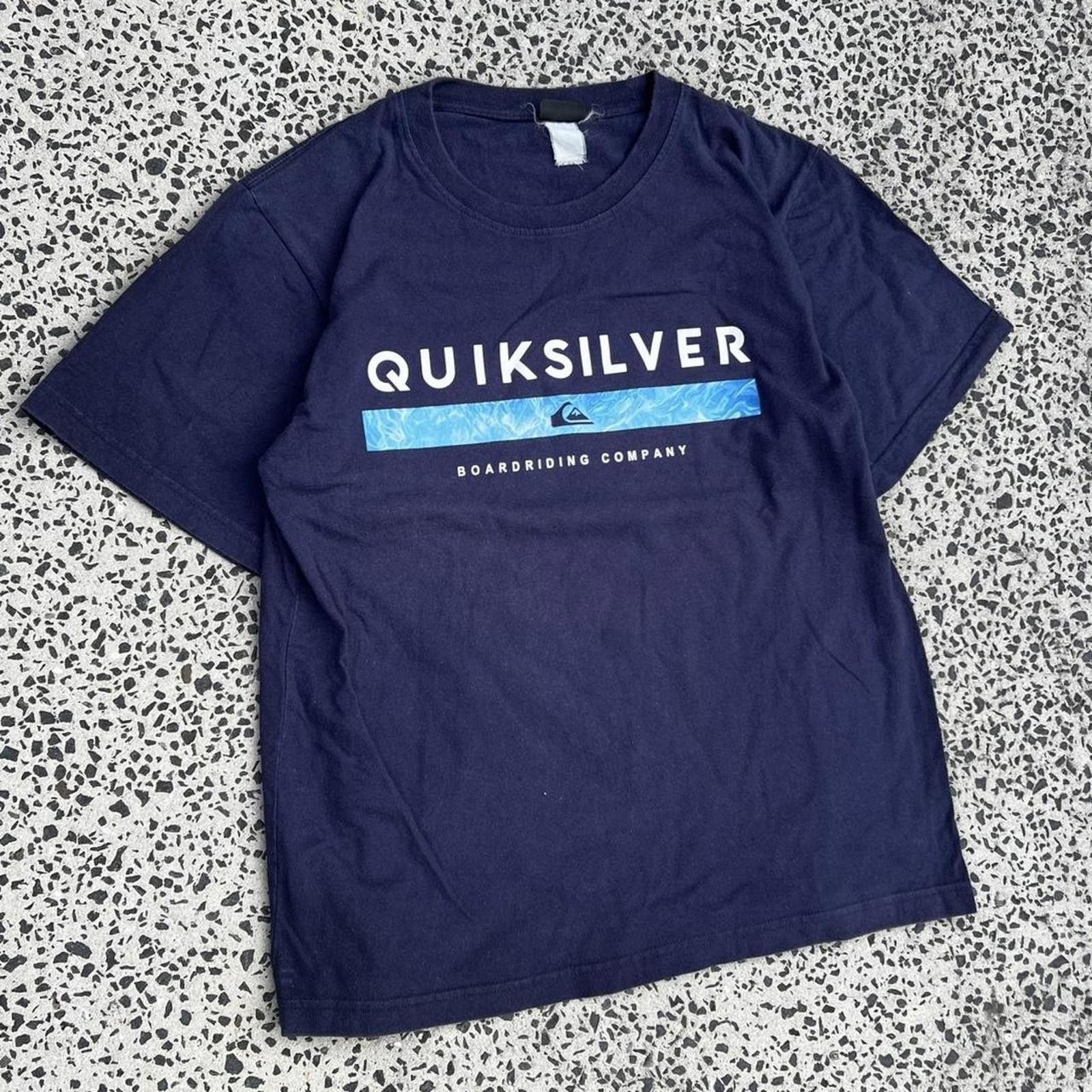 Quiksilver Quiksilver Men's Navy and Blue Tshirt Size US L / EU 52-54 / 3 - 1 Thumbnail