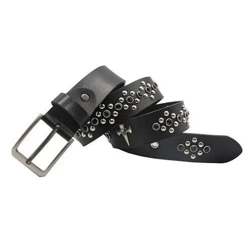 Japanese Brand Rivet Leather Pin Belt Size ONE SIZE - 4 Thumbnail