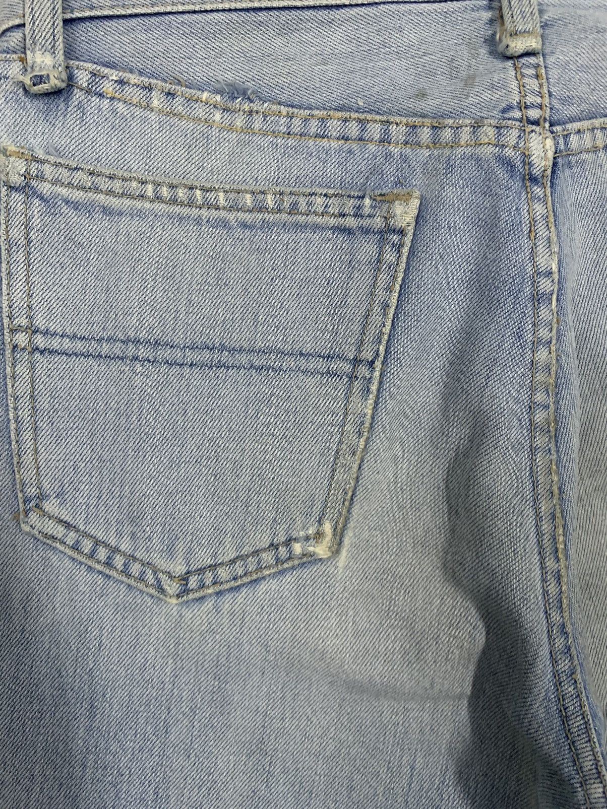 Big John Vintage 90s Big John Dirt Blue Washed Flare Distressed Jeans Size US 29 - 17 Thumbnail