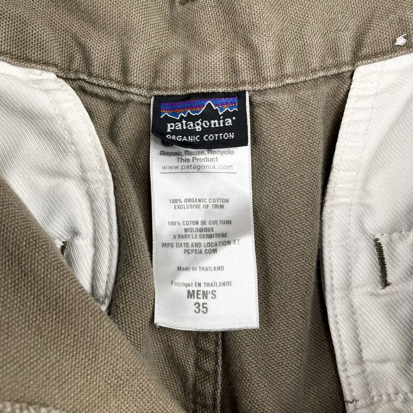 Patagonia Patagonia Pants Chino Men's Organic Cotton Brown Regular Wide-Leg 33x31.5 Inseam 28? Size US 35 - 6 Thumbnail
