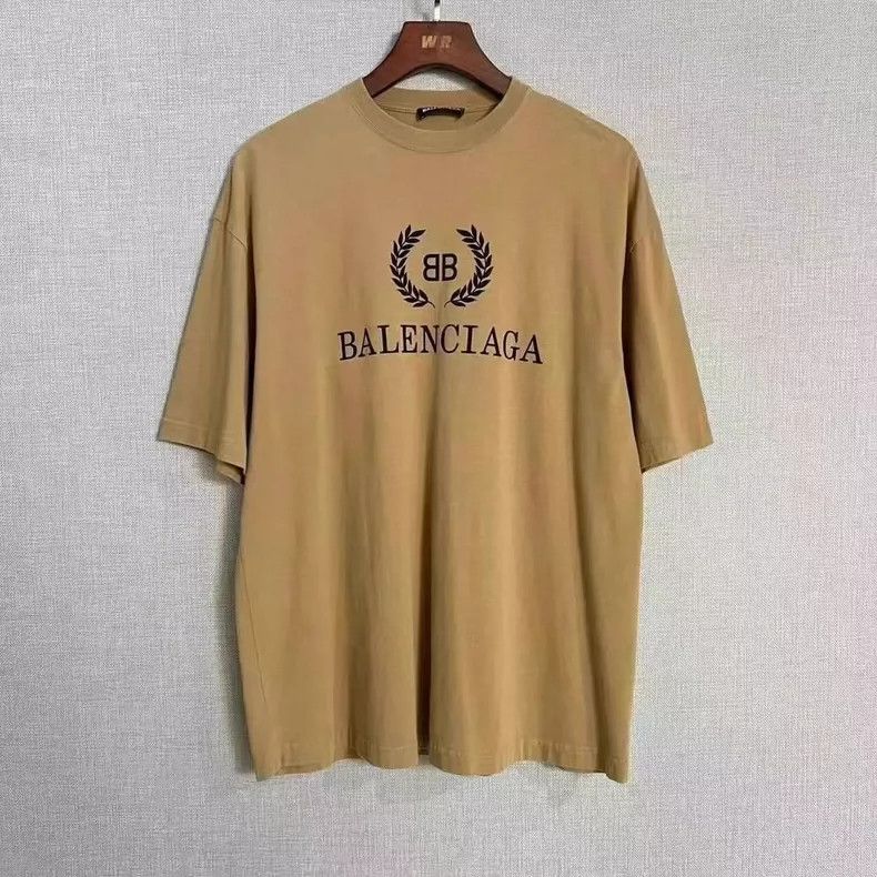 Balenciaga Balenciaga Khaki double B wheat pattern logo short sleeve Size US XS / EU 42 / 0 - 1 Thumbnail