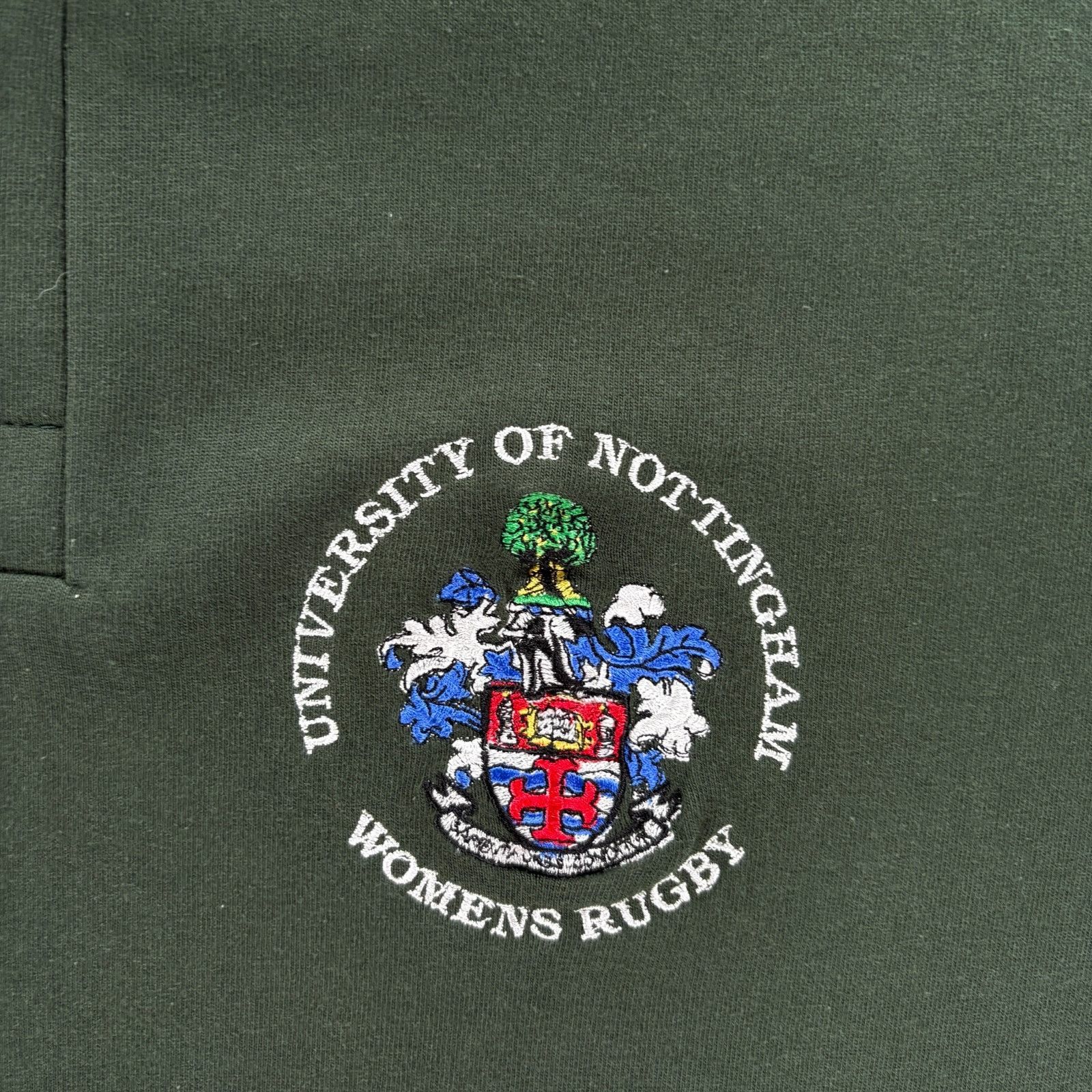 Other Univ of Nottingham Rugby Shirt XL Unisex Front Row Green Cot Size US XL / EU 56 / 4 - 3 Thumbnail