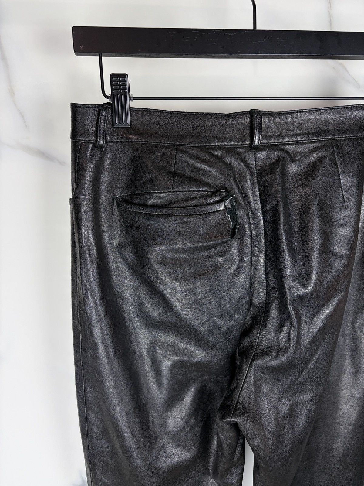 Gucci Gucci Tom Ford Vintage Black Leather Pants Trousers Size US 28 / EU 44 - 4 Thumbnail