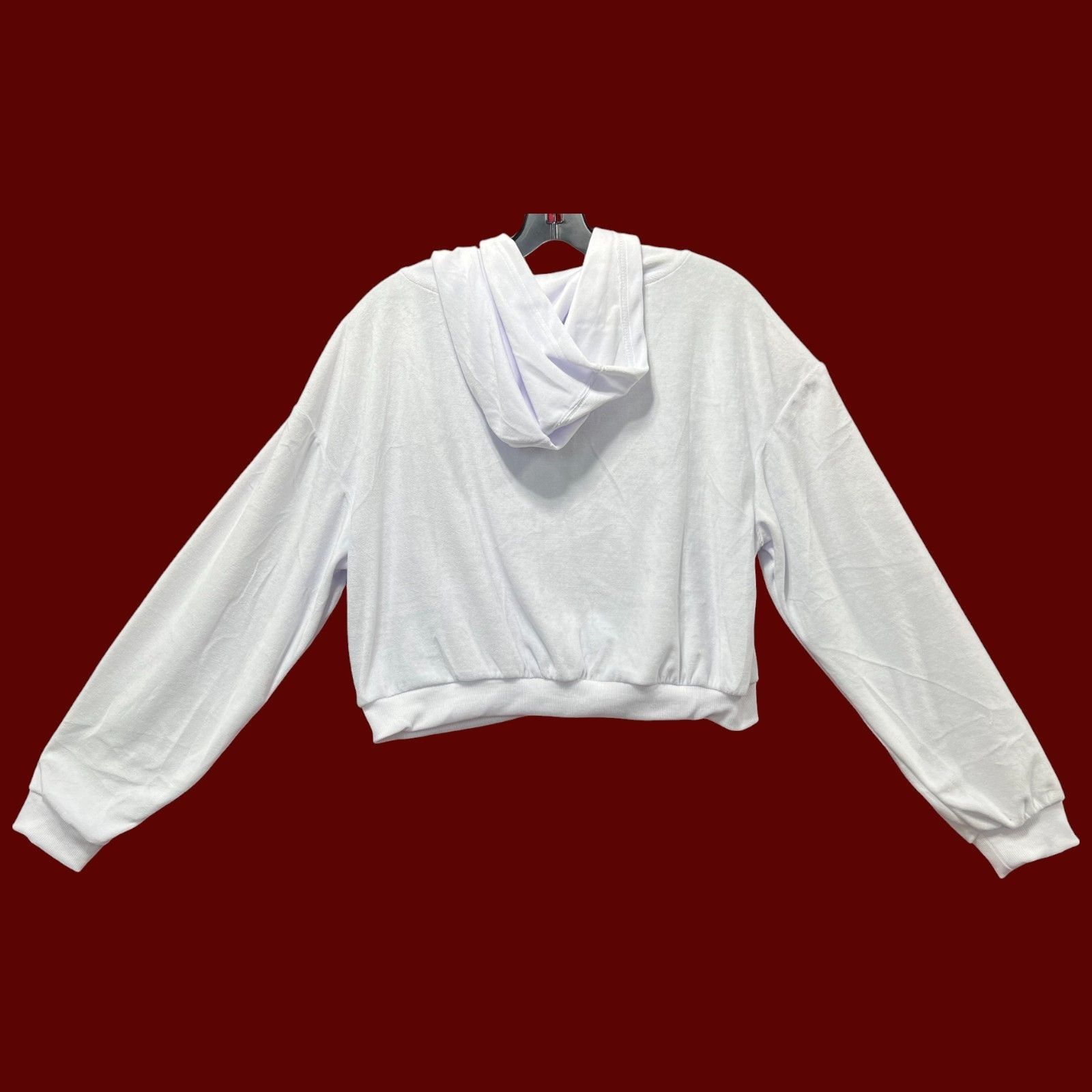 rue21 Rue 21 - Women's Long Sleeve Hooded Sweatshirt - White - Lar Size L / US 10 / IT 46 - 2 Thumbnail