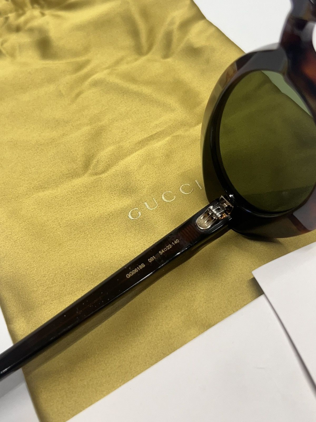 Designer × Gucci × Swarovski Gucci Tortoise Shell Swarovski Diamond Studded Sunglasses Size ONE SIZE - 7 Thumbnail
