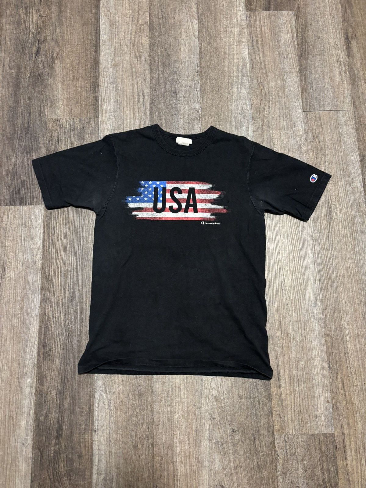 Champion Champion American Flag Logo Tee Shirt Size US M / EU 48-50 / 2 - 1 Thumbnail