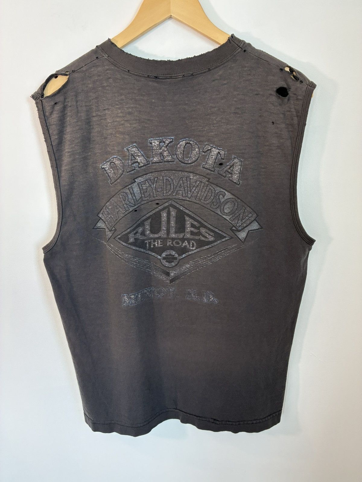 Harley Davidson Vintage Thrashed Harley Davidson Sun Faded Tank Top Size US L / EU 52-54 / 3 - 4 Thumbnail
