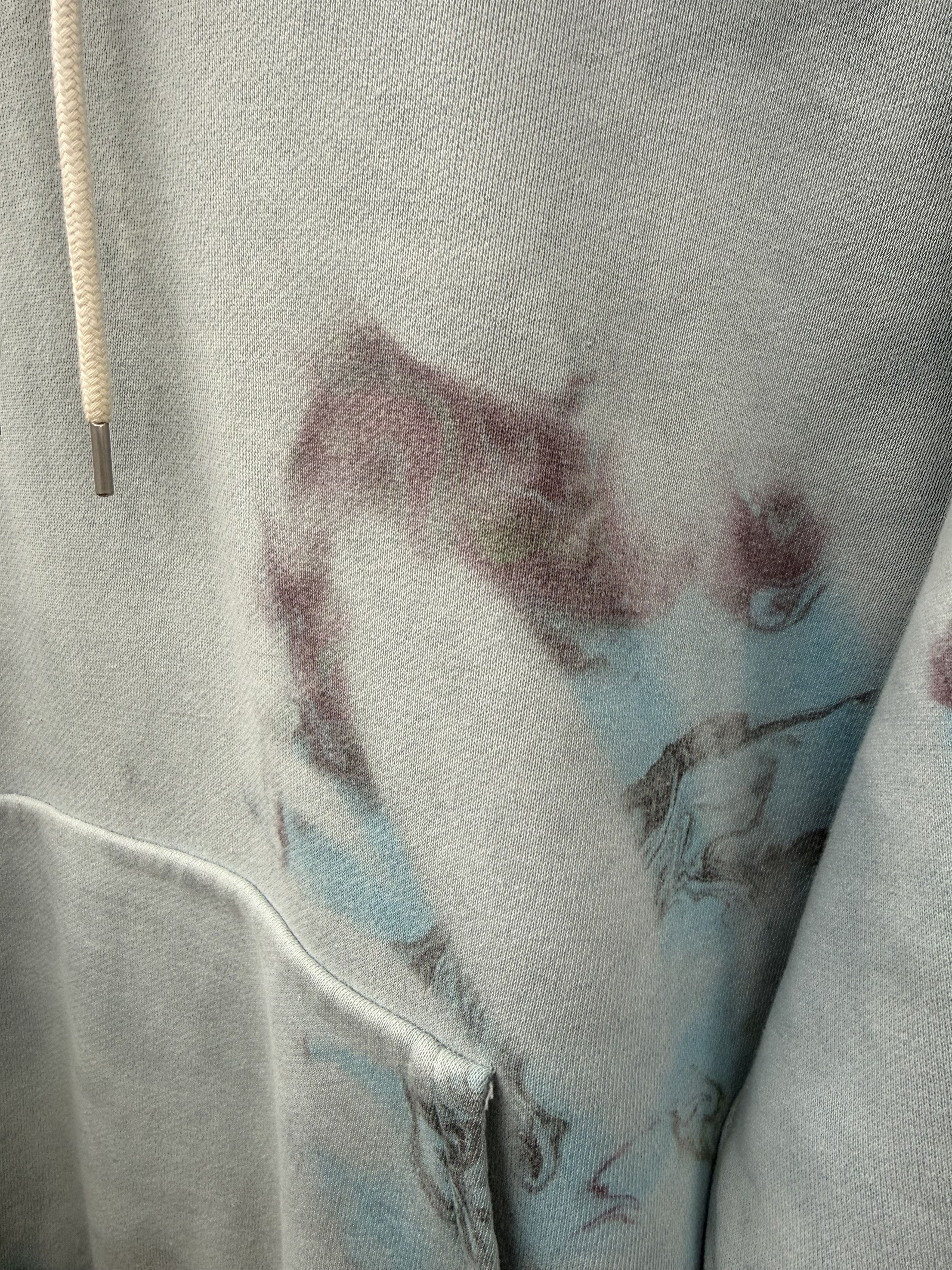 John Elliott Light Blue Marble Mix Tie-Dye Beach Hoodie Size US L / EU 52-54 / 3 - 5 Thumbnail