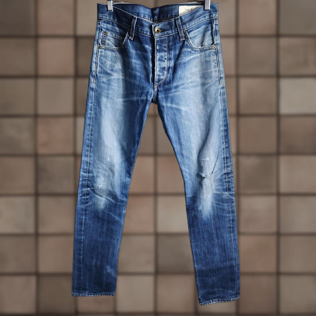 Rag & Bone VINTAGE Rag Bone Mens Jeans Slim Straight Button Fly 31 34 Inseam Blue 100% Cotton M2051551 Size US 31 - 1 Thumbnail