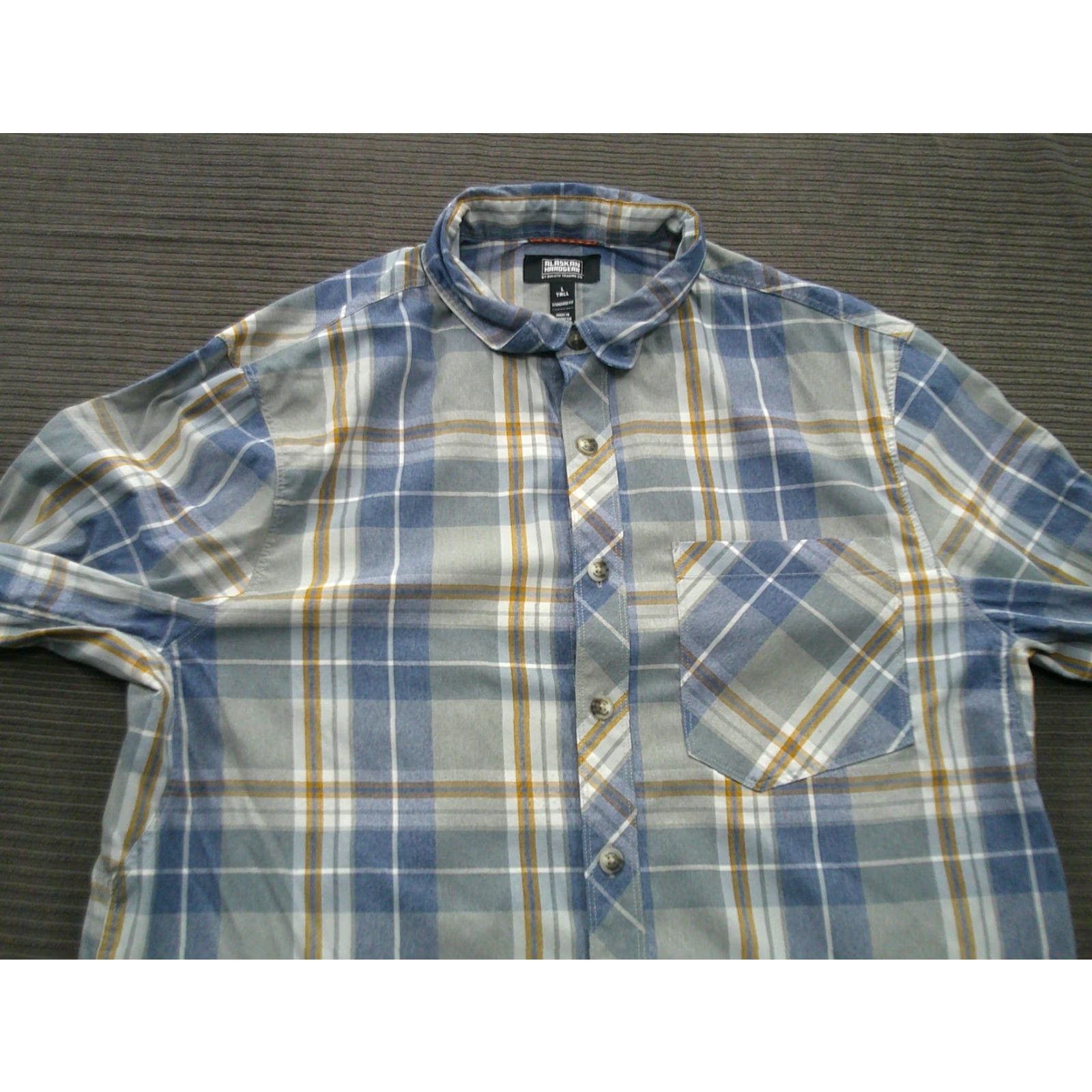 Vintage VINTAGE Alaskan Hardgear Shirt Mens Large Tall Blue Plaid Long Sleeve Button Up Outdoor Size US L / EU 52-54 / 3 - 6 Thumbnail