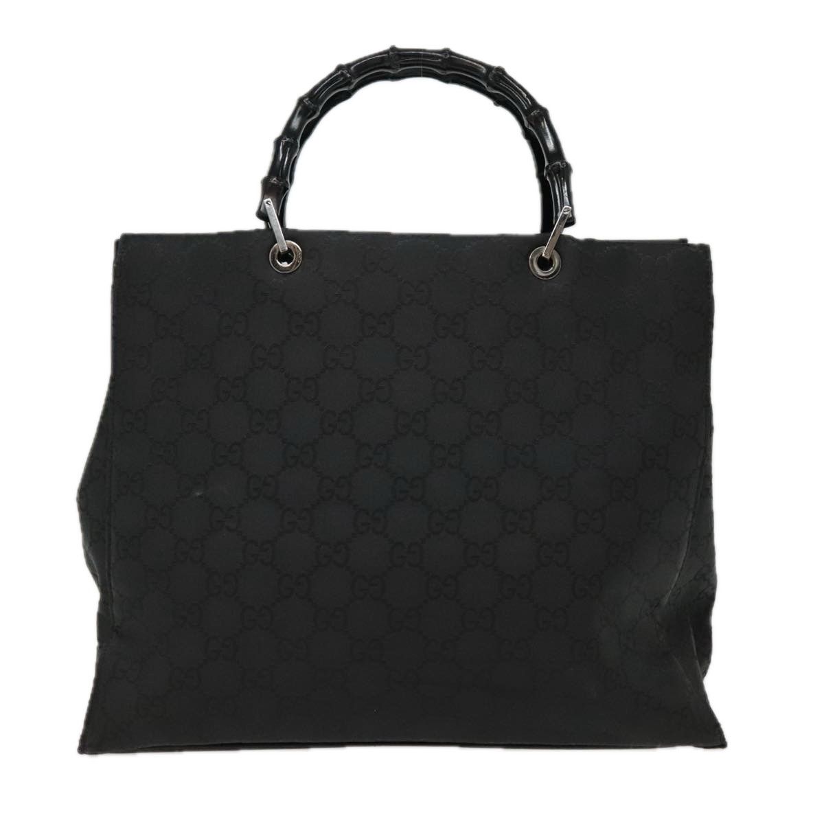 Gucci Bamboo Black Canvas Handbag (Pre-Owned) Size ONE SIZE - 1 Thumbnail