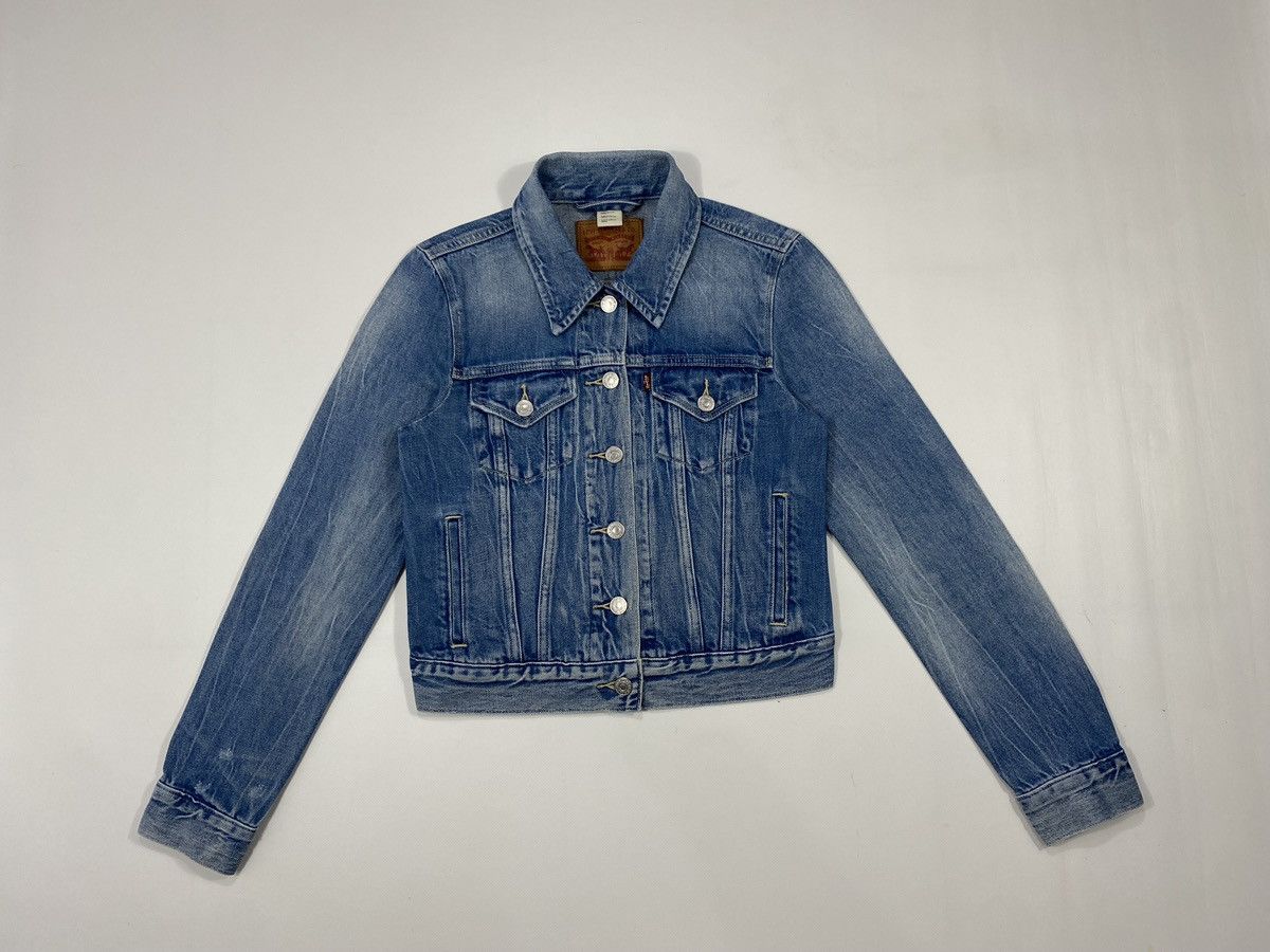 Levi's Levis Washed Blue Trucker Jacket Denim Size XS / US 0-2 / IT 36-38 - 13 Thumbnail
