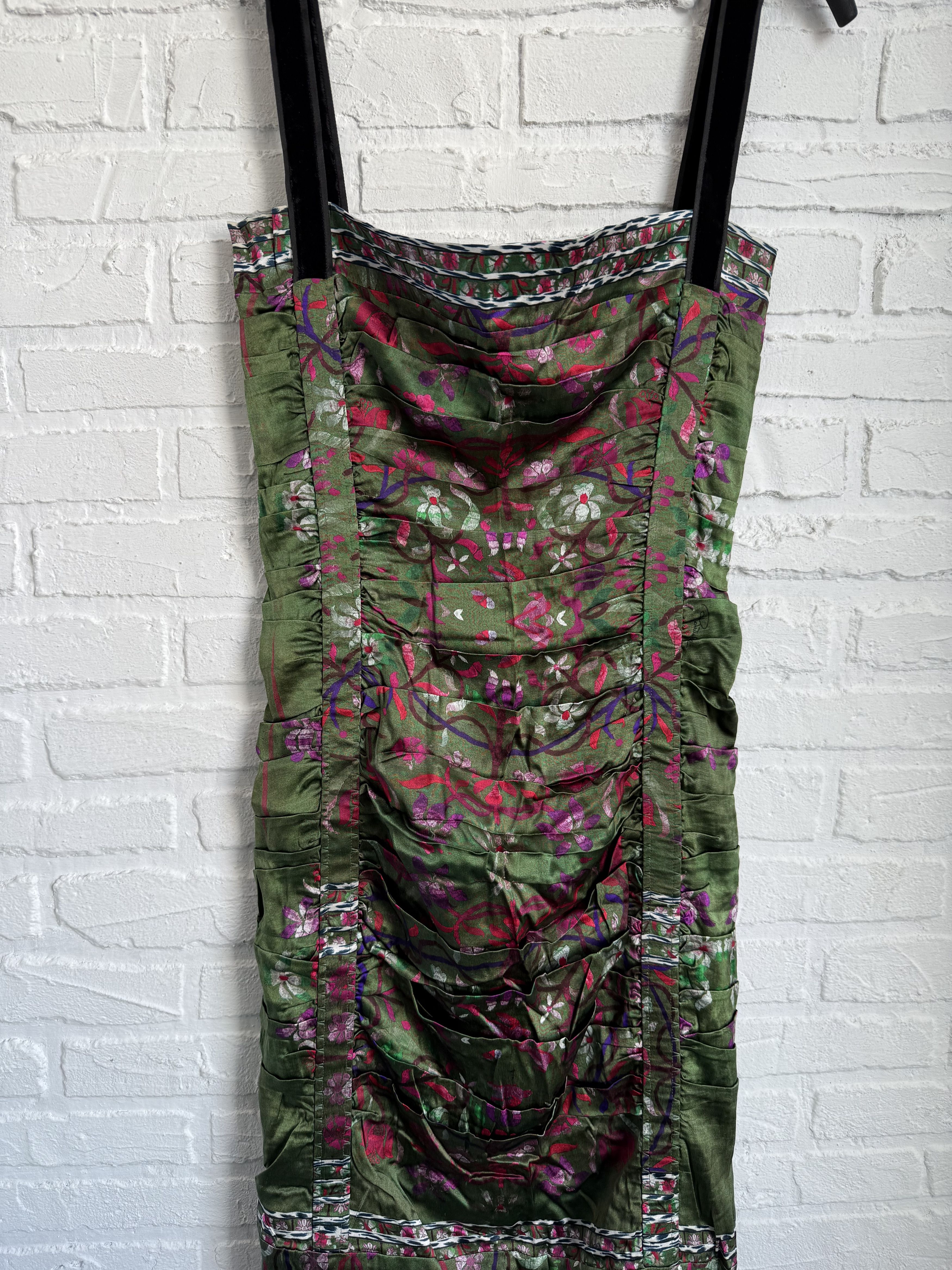 Roberto Cavalli SS 2008 Roberto Cavalli Silk Floral Ruched dress Size S / US 4 / IT 40 - 7 Thumbnail