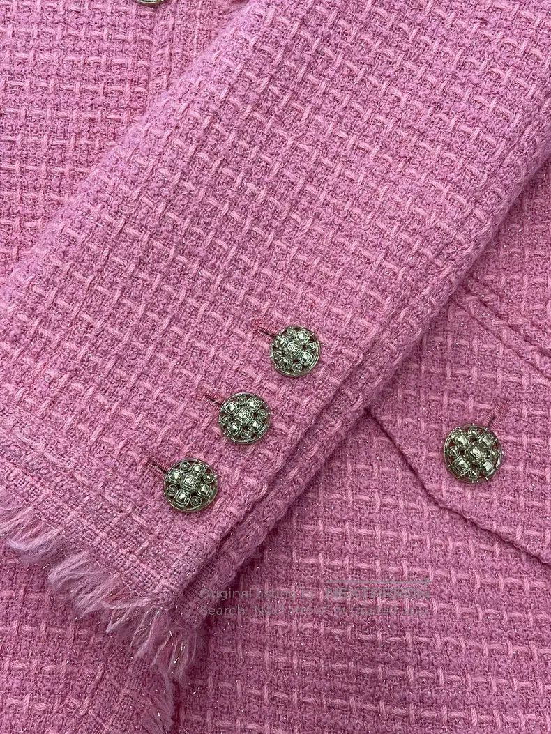 Chanel Chanel Pink tweed four-pocket jacket Size XS / US 0-2 / IT 36-38 - 2 Thumbnail