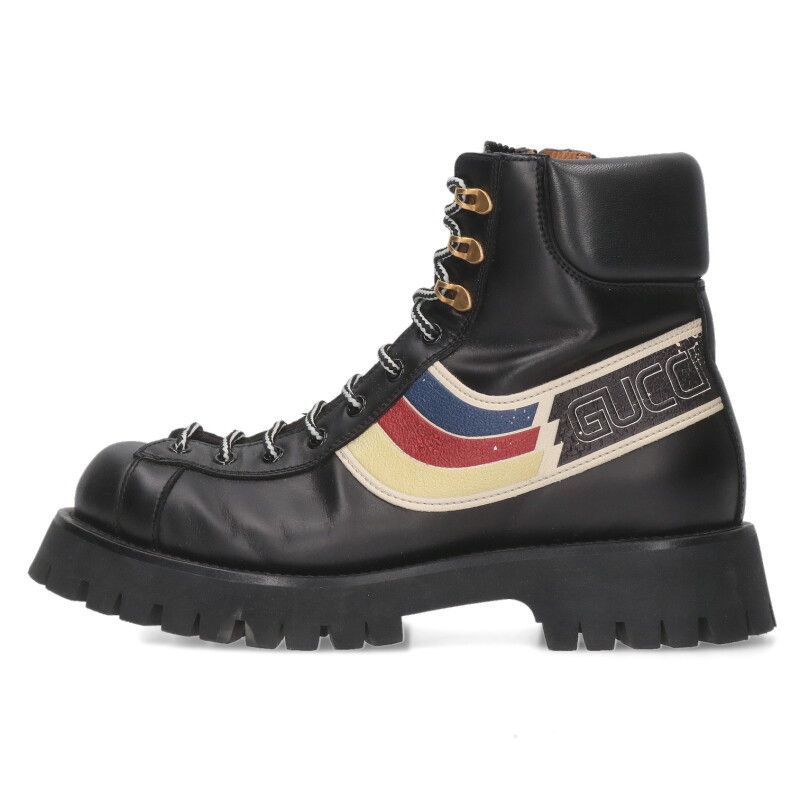 Gucci × Tom Ford Gucci Burgundy Apron-Toe Hidden Gore Boots (c