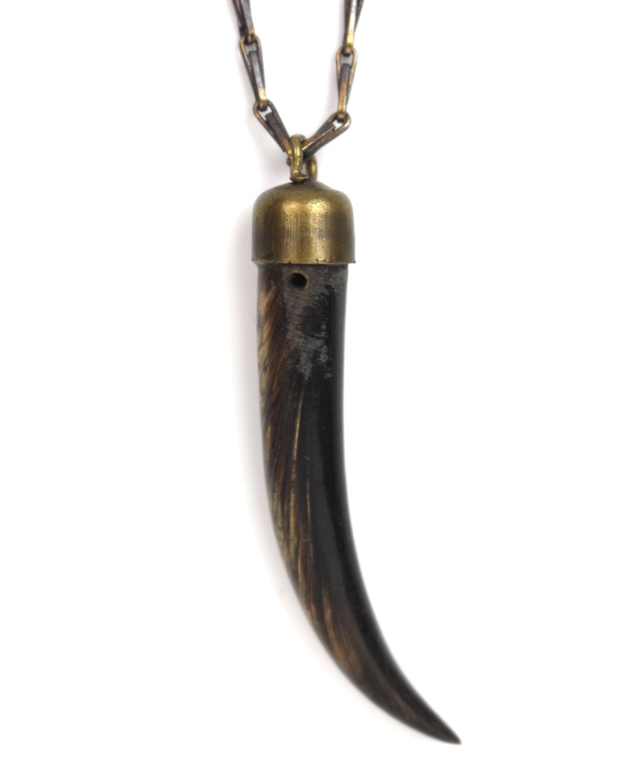 If Six Was Nine 2000S JAPANESE MADE DARK HORN BRASS CAP TALISMAN NECKLACE Size ONE SIZE - 1 Thumbnail