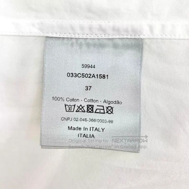 Dior Dior Size 37 White pattern printed cotton lapel single-brea Size US XXS / EU 40 - 9 Thumbnail