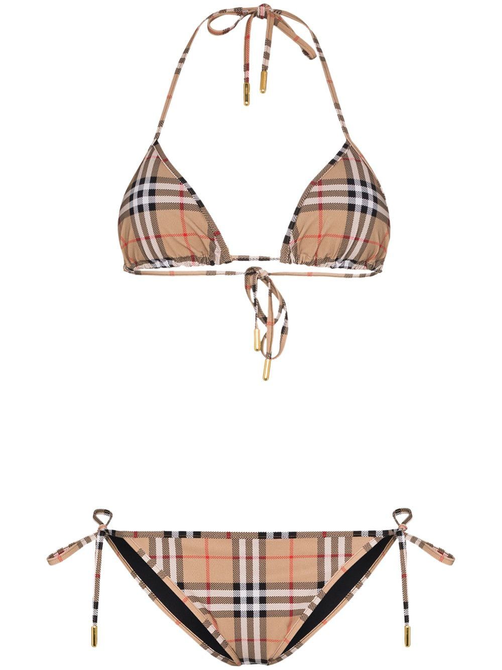 Burberry CHECK TRIANGLE BIKINI SET Size L / US 10 / IT 46 - 1 Thumbnail