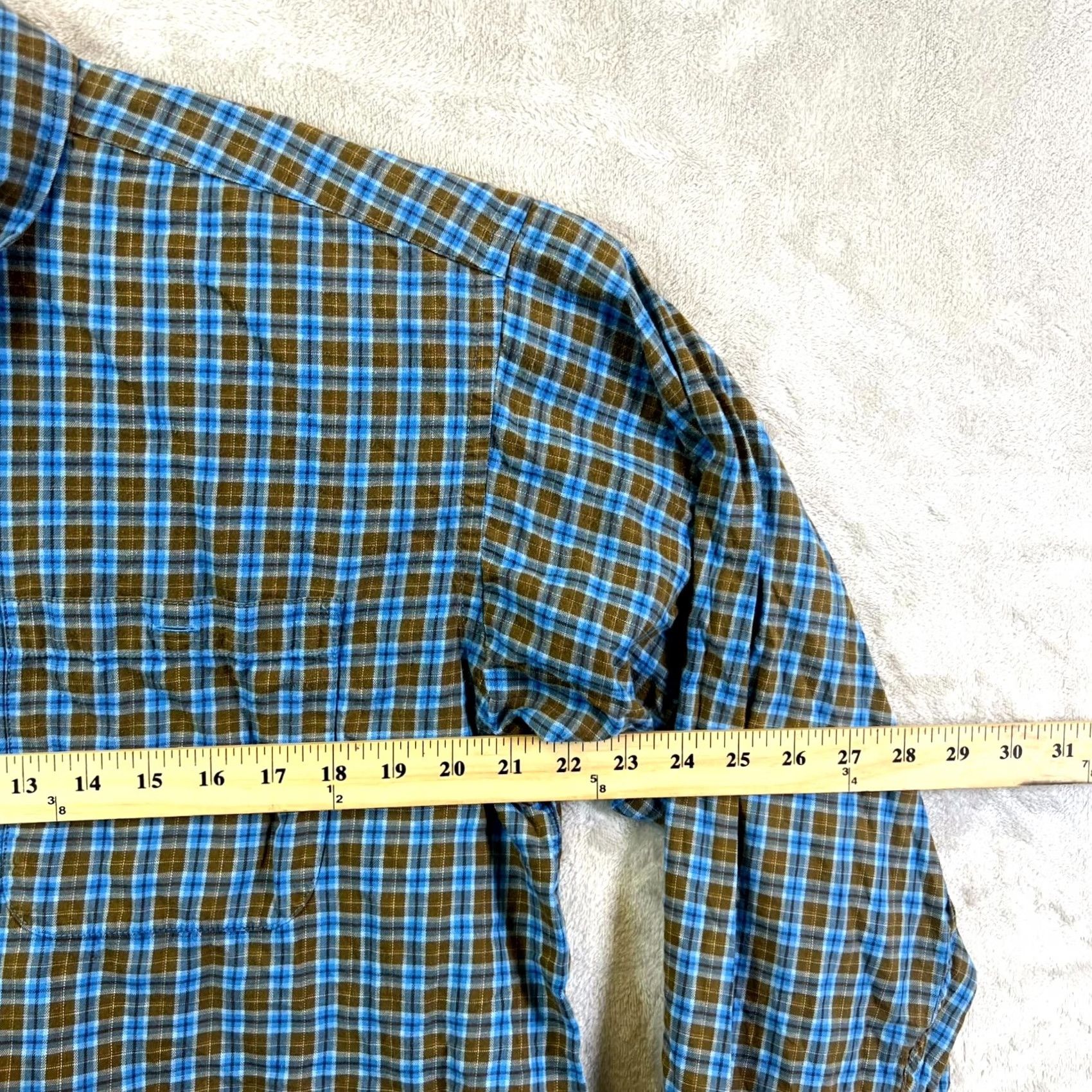 Patagonia Patagonia Button Up Shirt Men's XL Blue Windowpane Plaid Cotton Casual Workwear Size US XL / EU 56 / 4 - 6 Thumbnail