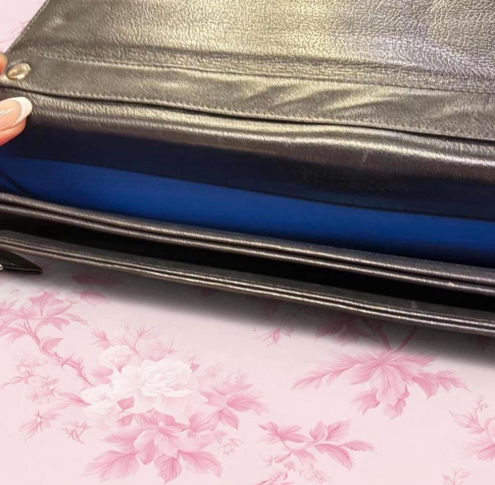 Other Vintage Leather Briefcase Black Blue Interior Antique Size ONE SIZE - 4 Thumbnail