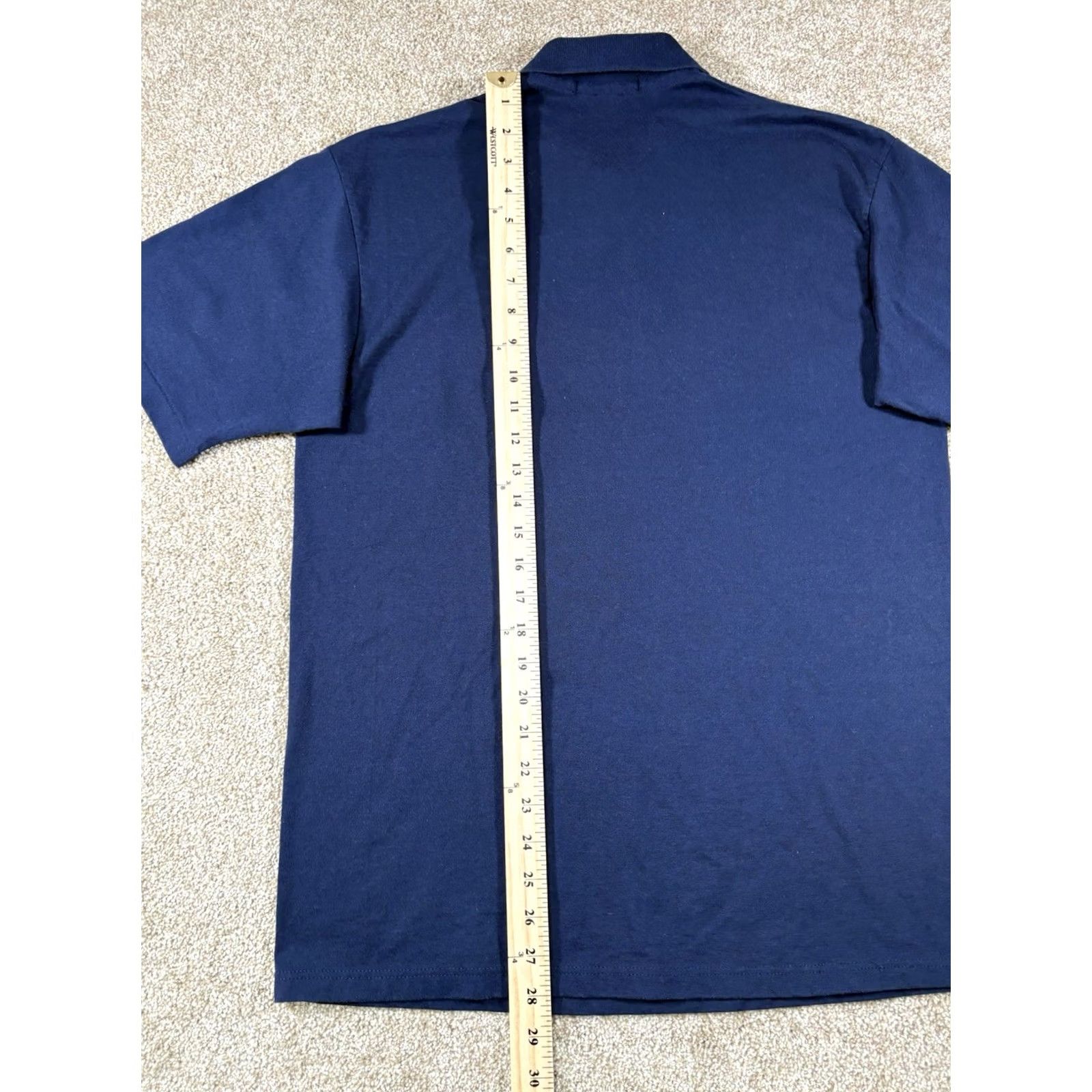 Jerzees VINTAGE JERZEES Polo Shirt Swan Boat Club Navy Blue USA Made • Size Medium Mens Polo Shirt Navy Blue 80s 90s Retro Size US M / EU 48-50 / 2 - 6 Thumbnail