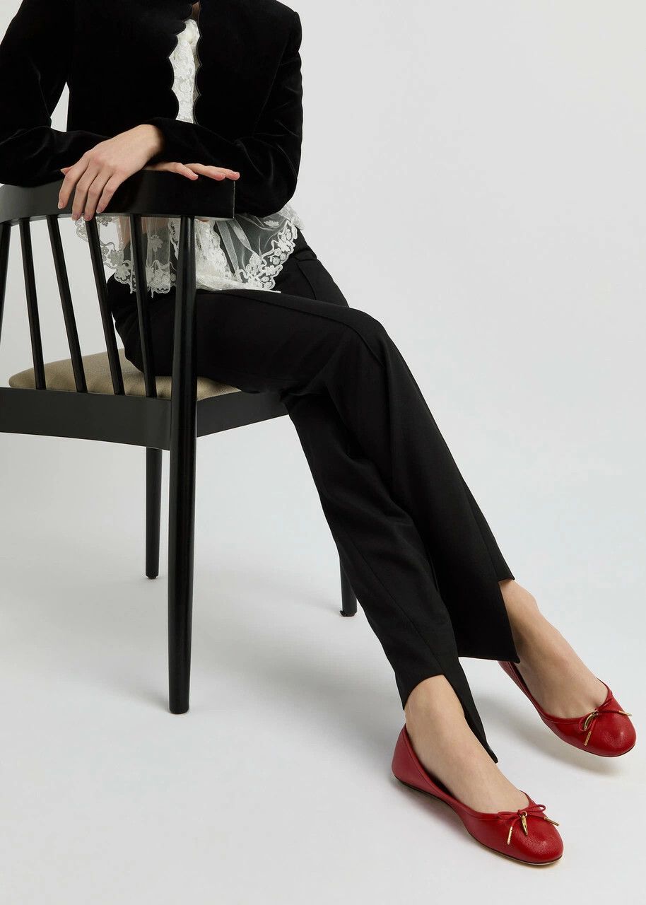 Chloe o1loc1c10226 Banana Ballerinas in Red Flame Size US 8 / IT 38 - 5 Thumbnail