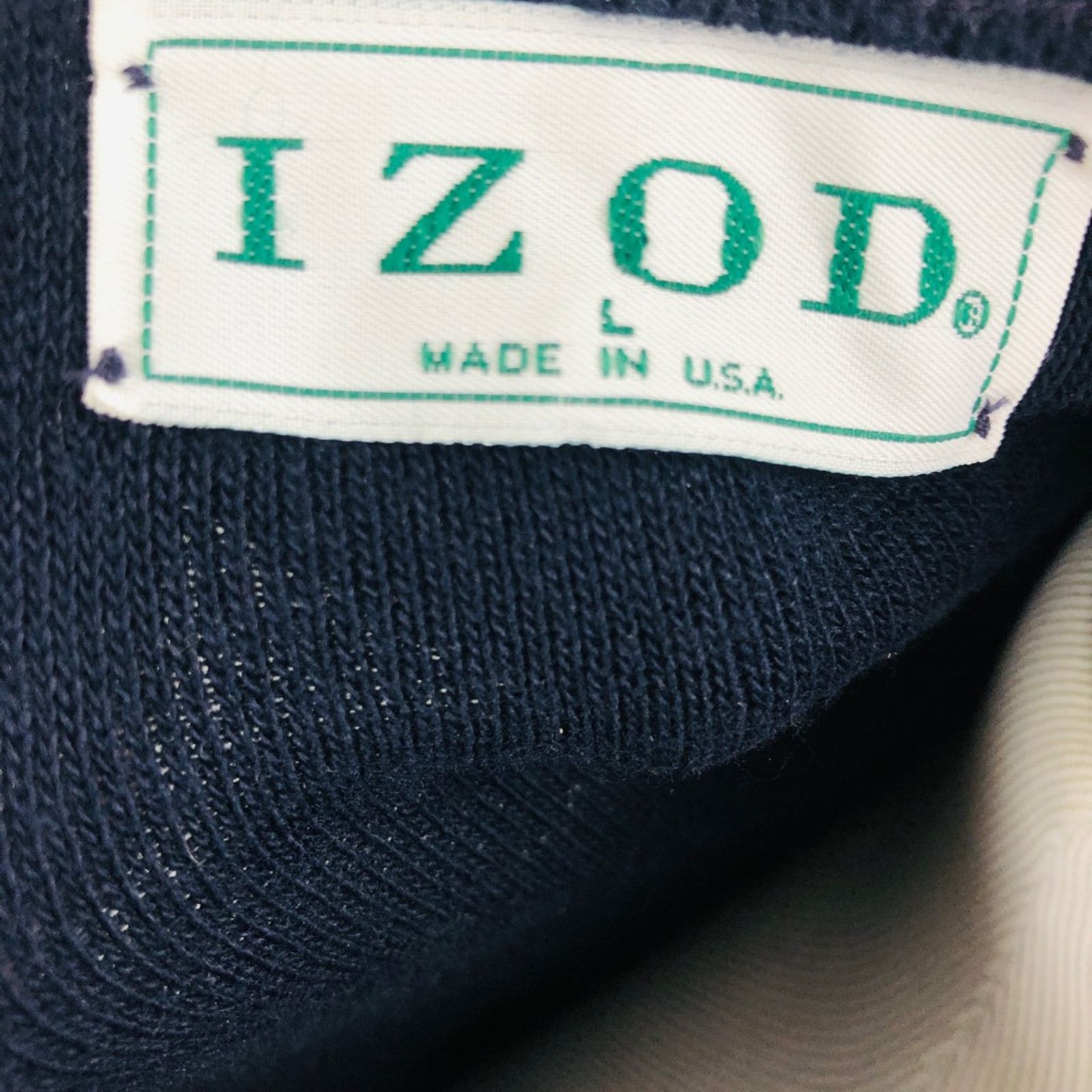 Izod Izod Vintage Pullover Sweater Crest Navy Blue V Neck L USA Size US L / EU 52-54 / 3 - 7 Thumbnail