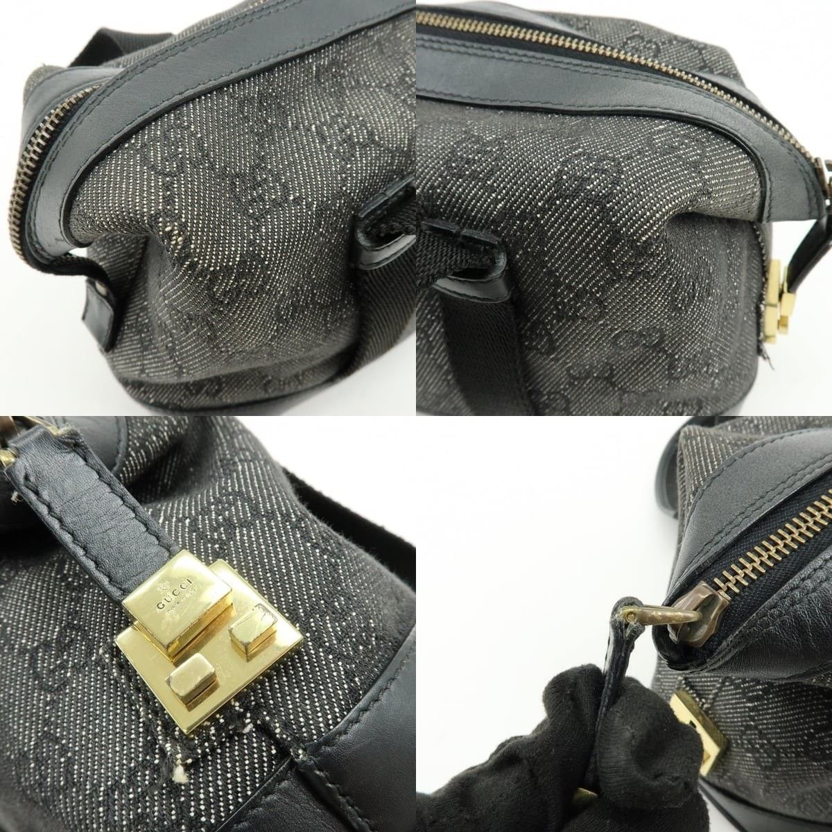 Gucci Gucci GG Supreme Duffle Bag Black Size ONE SIZE - 6 Thumbnail