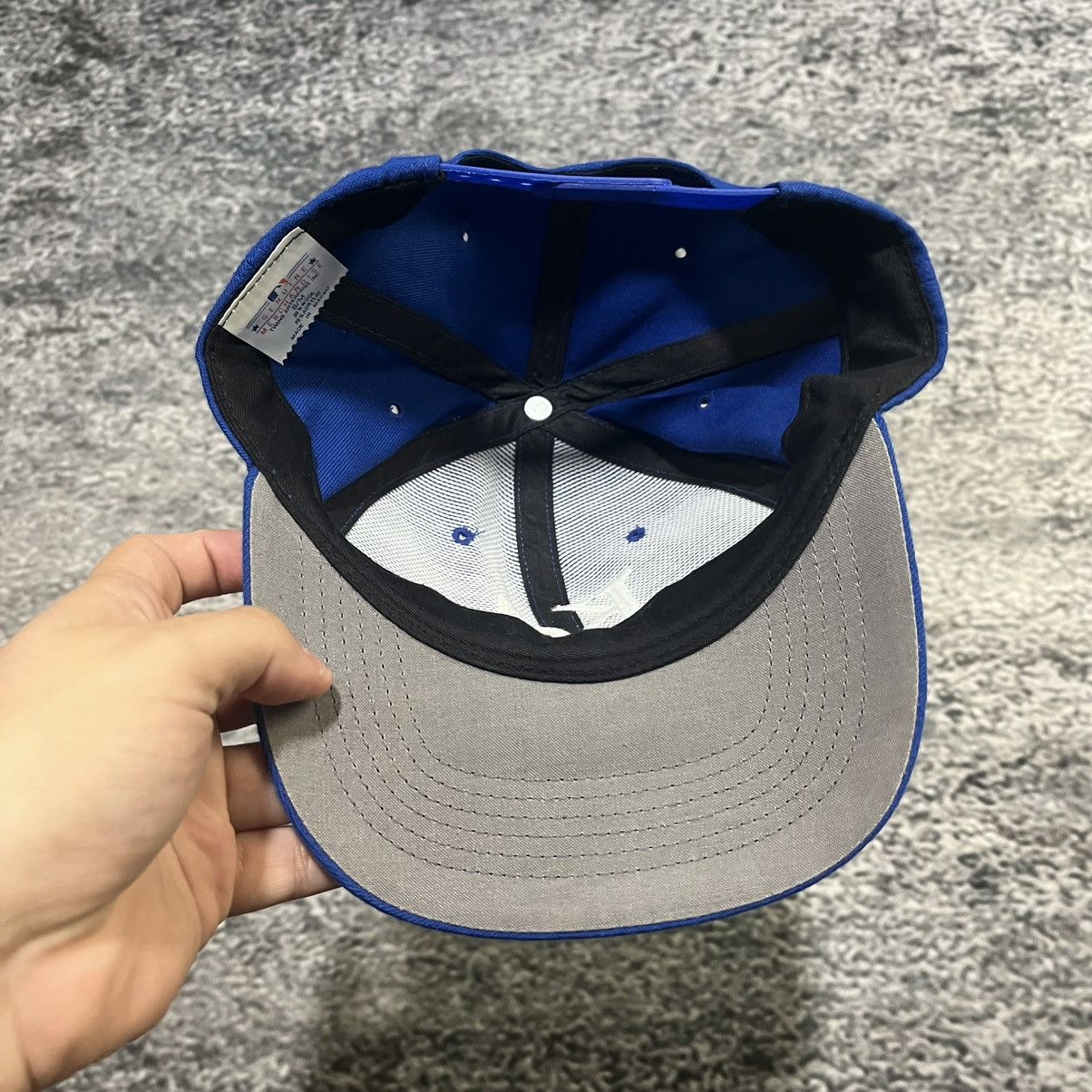 MLB Vintage 90s Kansas City Royals MLB Snapback Hat Blue White Size ONE SIZE - 4 Thumbnail