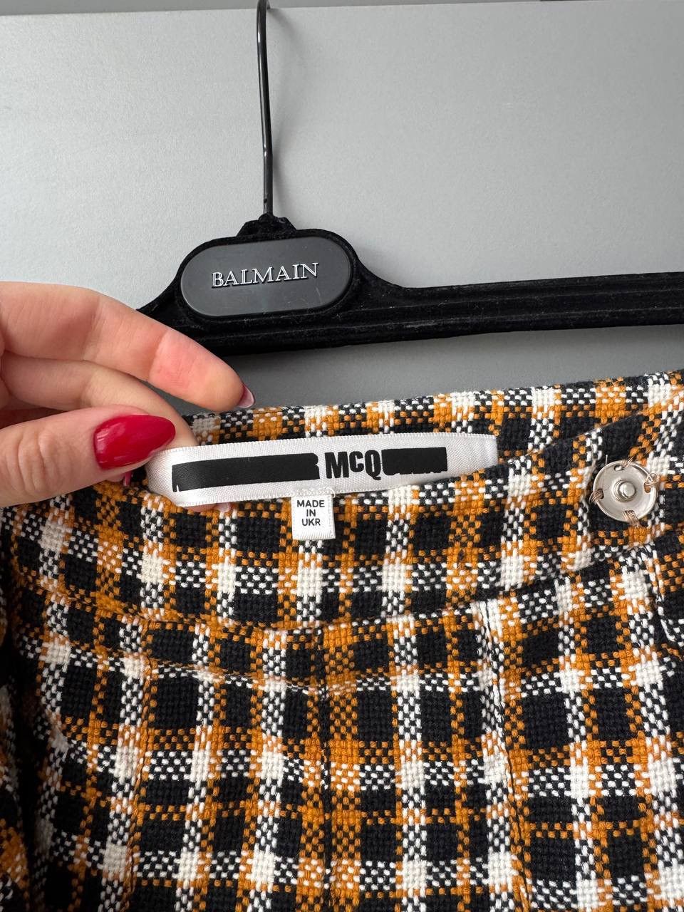 Alexander McQueen Alexander McQueen MCQ Mini Check Skirt Size 27" / US 4 / IT 40 - 2 Thumbnail