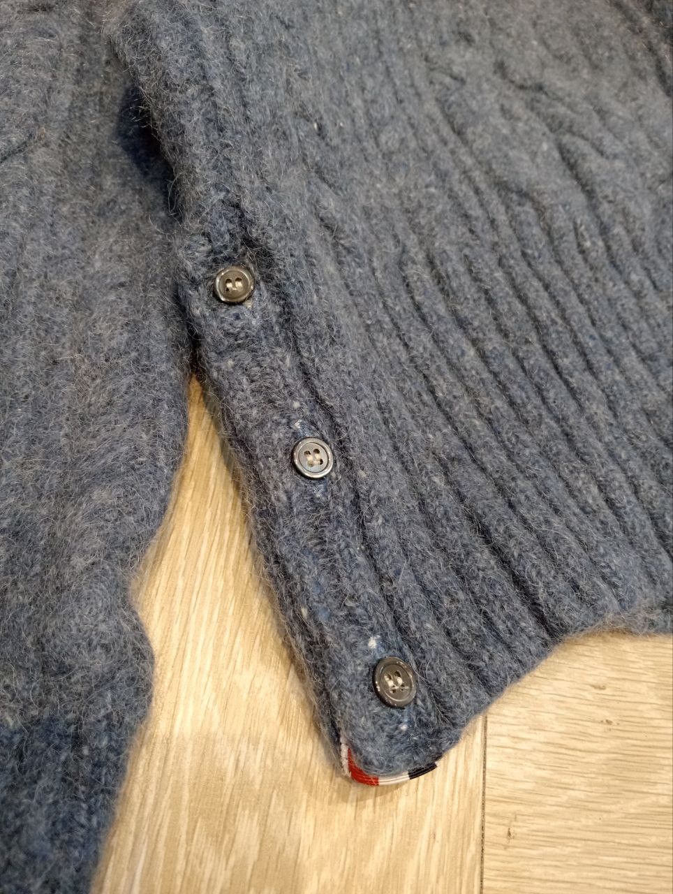Thom Browne THOM BROWNE CABLE-KNIT BLEND WOOL MOHAIR SWEATER Size S / US 4 / IT 40 - 4 Thumbnail