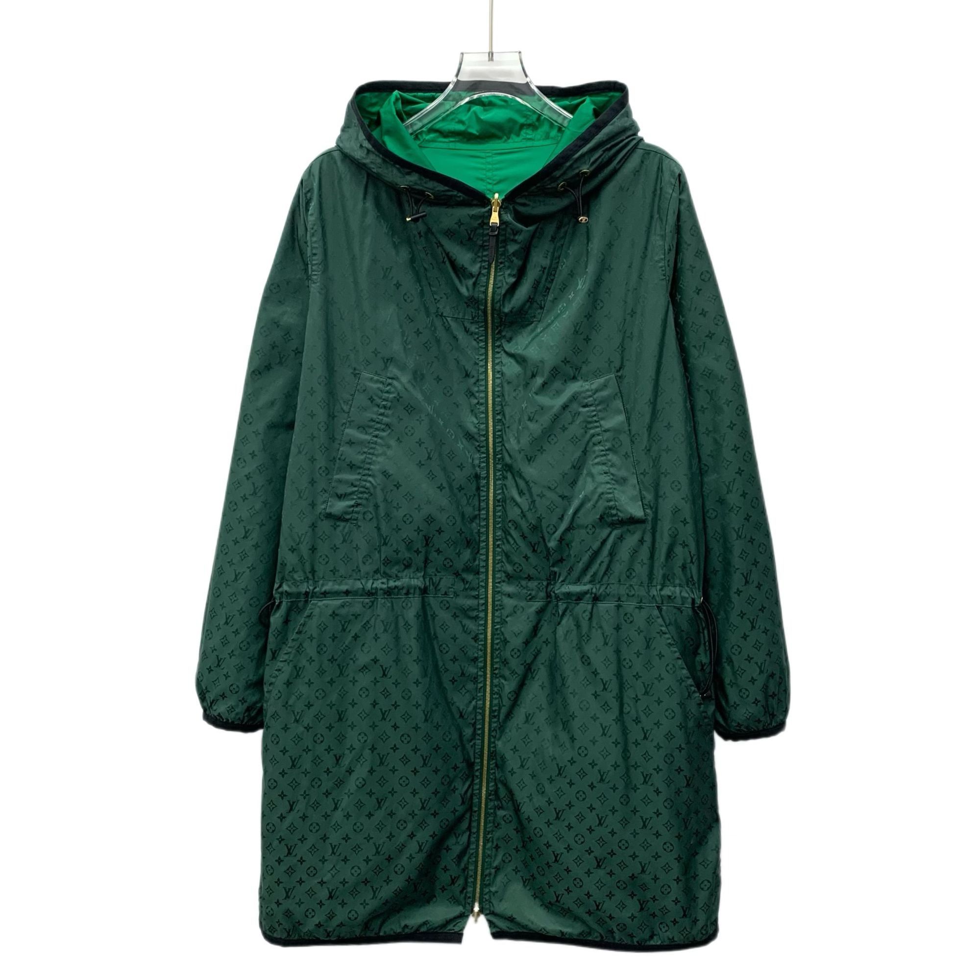 Louis Vuitton LOUIS VUITTON Monogram Green Hooded Raincoat Jacket Size 36 Size XS / US 0-2 / IT 36-38 - 1 Thumbnail