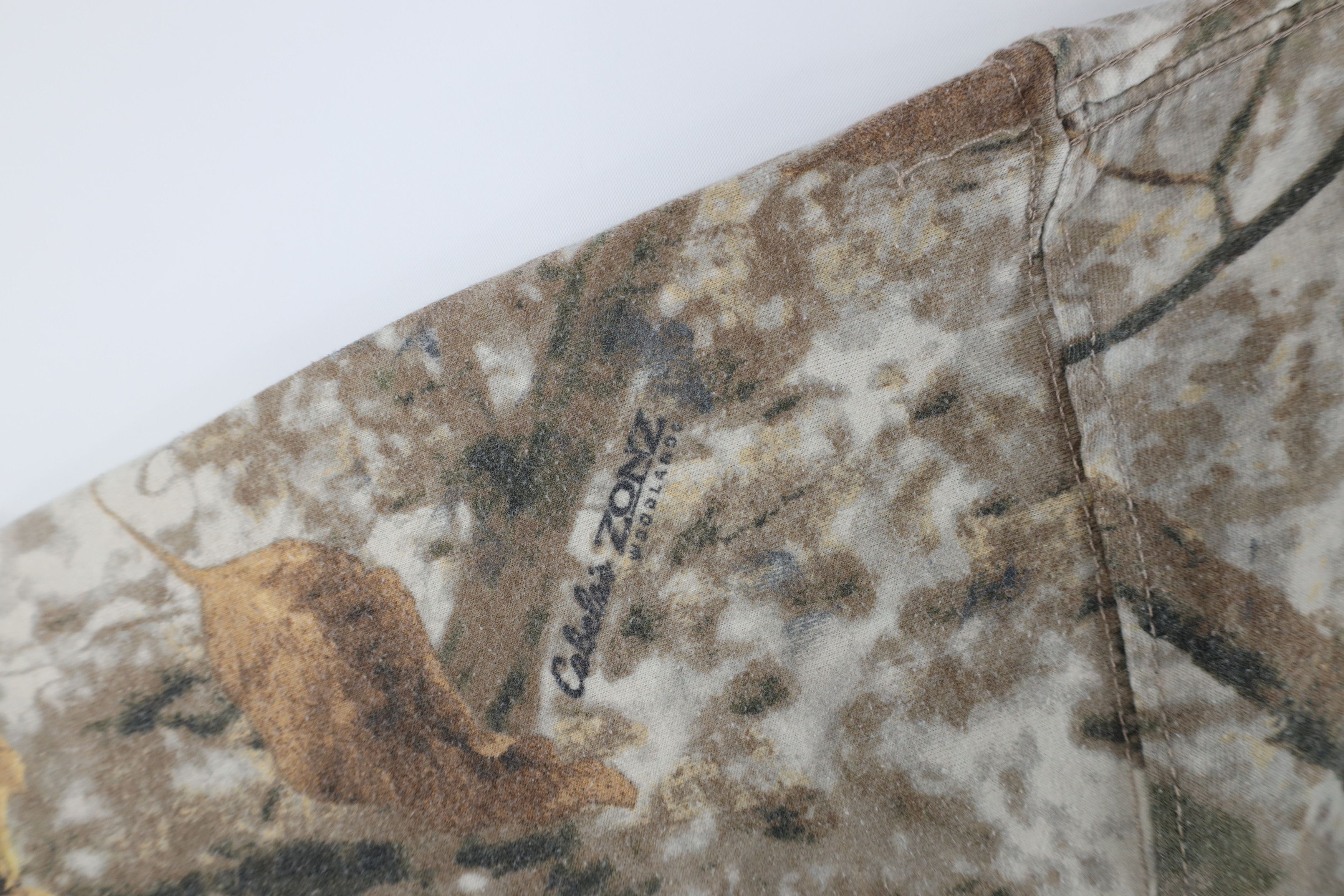 Cabelas Vintage Cabelas Distressed Camouflage Short Sleeve T-Shirt Size US XL / EU 56 / 4 - 7 Thumbnail