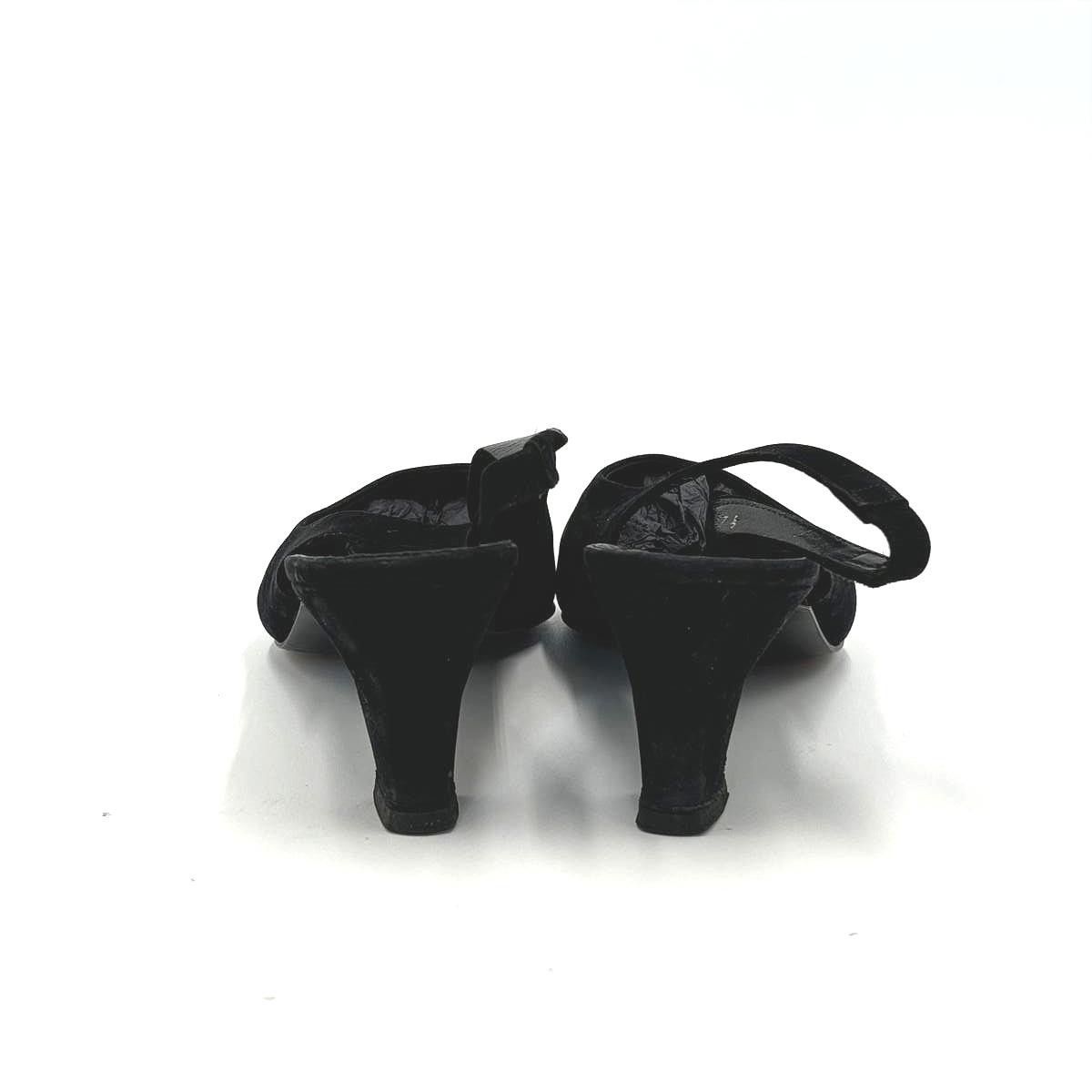 Designer STEPHANE KELIAN Black Suede Heels Size 7.5 Size US 7.5 / IT 37.5 - 2 Thumbnail