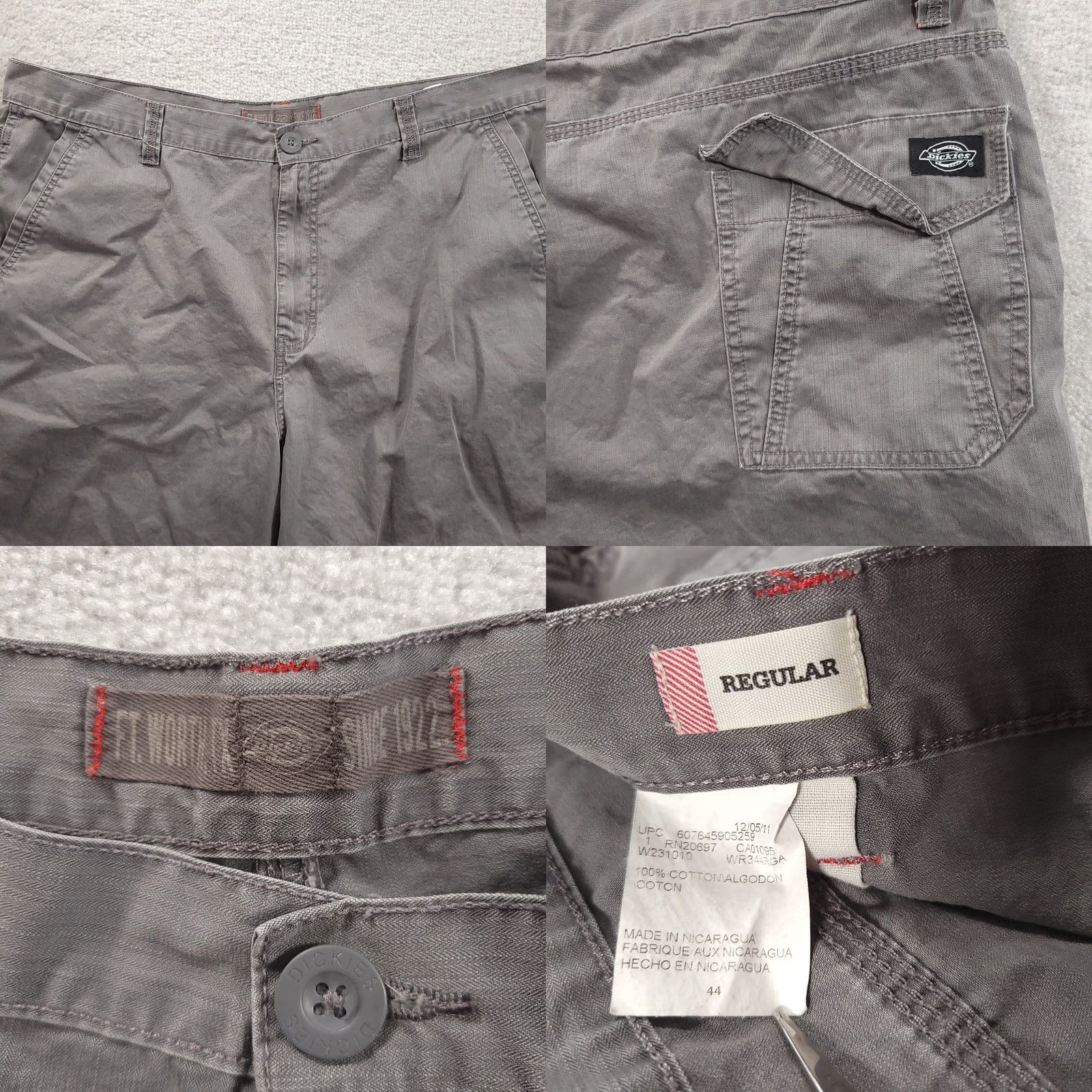 Dickies Dickies Men’s Regular Fit Gray Shorts 44 Workwear Regular Outdoors Casual Size US 44 / EU 60 - 8 Thumbnail