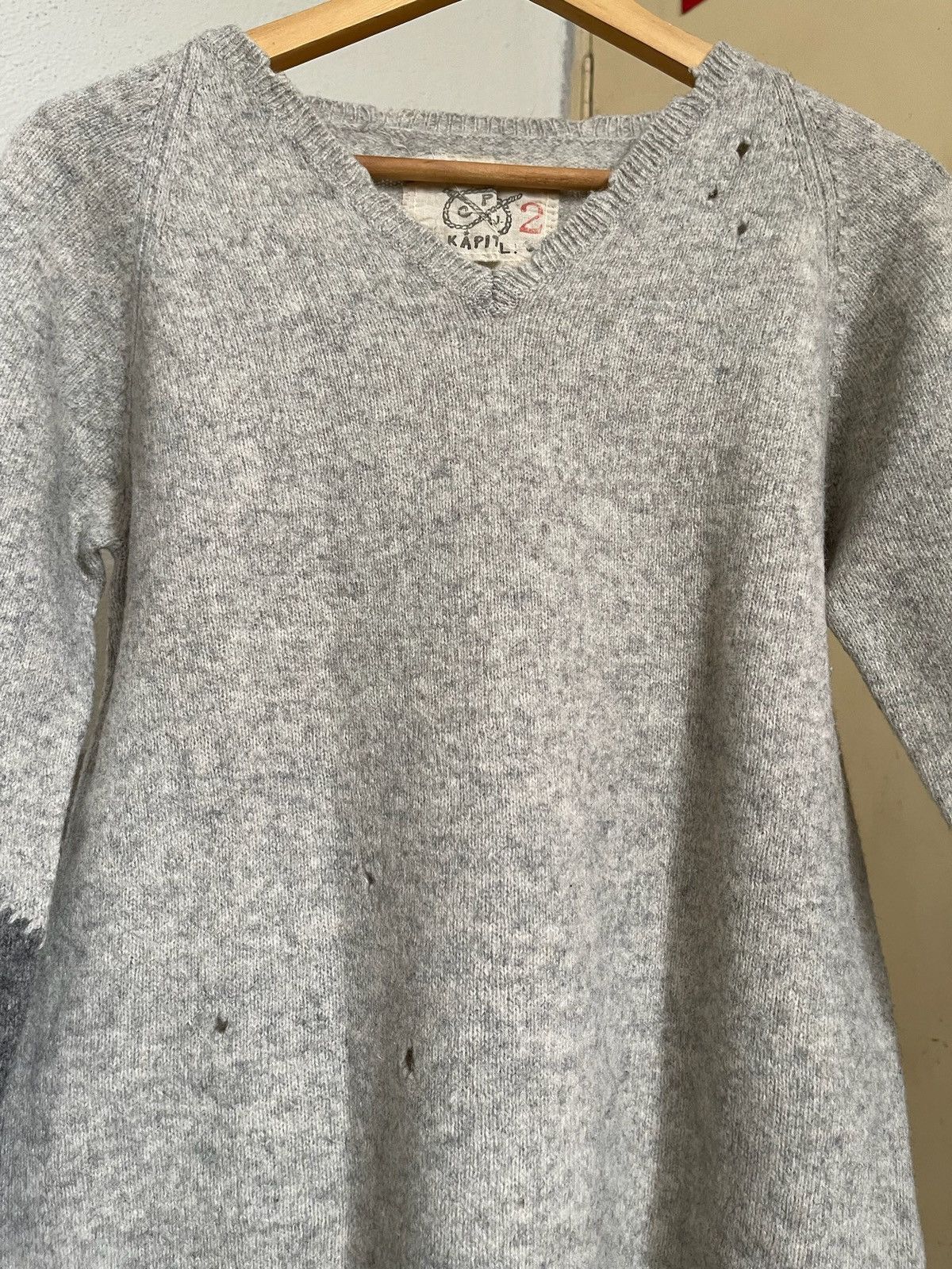 Japanese Brand × Kapital Kapital CPO Wool Bullet Holes Knitwear Size US M / EU 48-50 / 2 - 3 Thumbnail