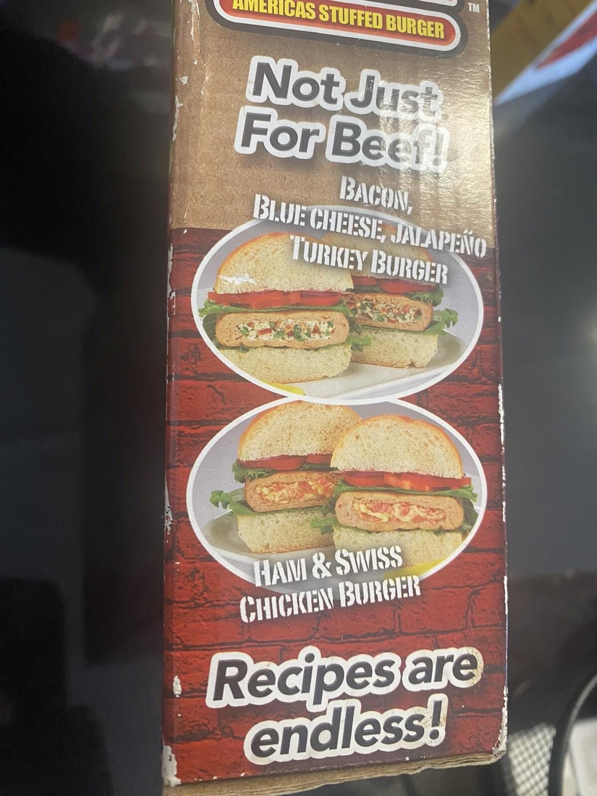 Other STUFZ Burger Stuffer Hamburger Maker Stuff BBQ As Seen On TV Size ONE SIZE - 6 Thumbnail