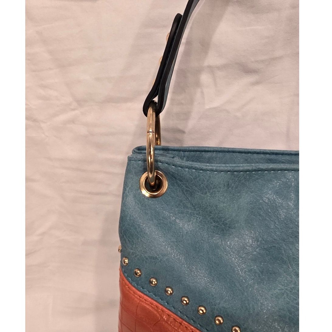 Other Montana West Brown, Orange & Turquoise Shoulder Purse Size ONE SIZE - 5 Thumbnail