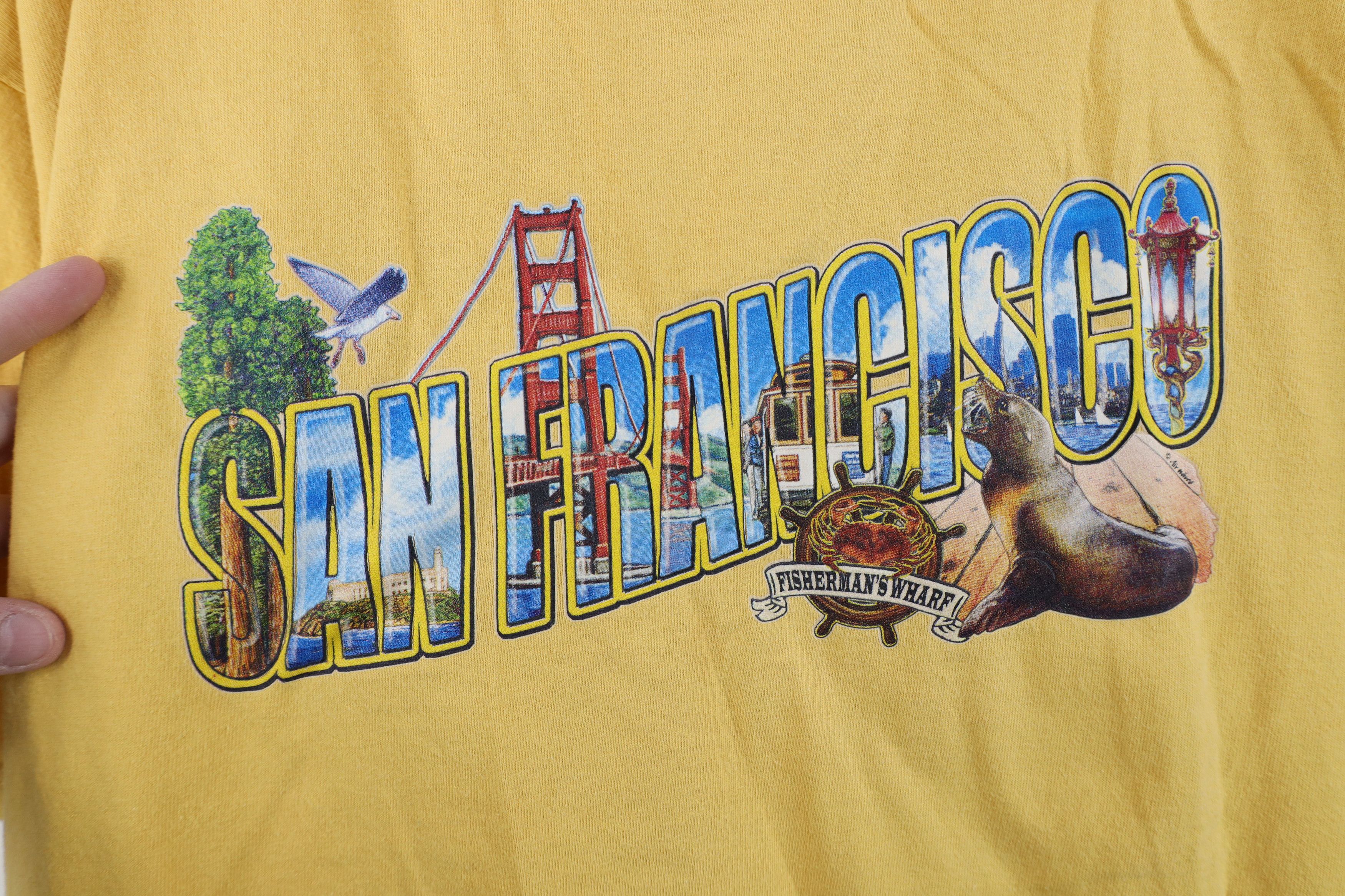 Vintage Vintage 90s Streetwear San Francisco Fishermans T-Shirt Size US L / EU 52-54 / 3 - 4 Thumbnail