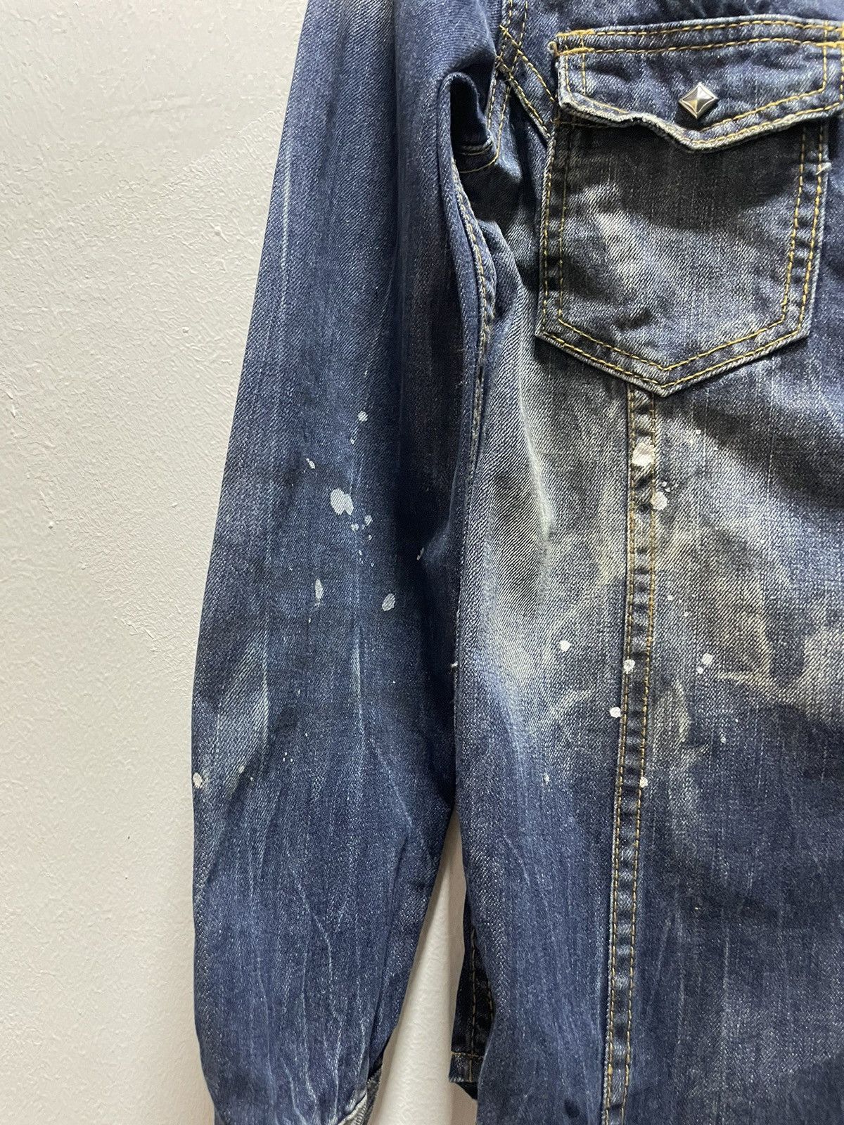 If Six Was Nine × In The Attic IN THE ATTIC Denim Shirt Distress Pearl Snap Size US S / EU 44-46 / 1 - 5 Thumbnail