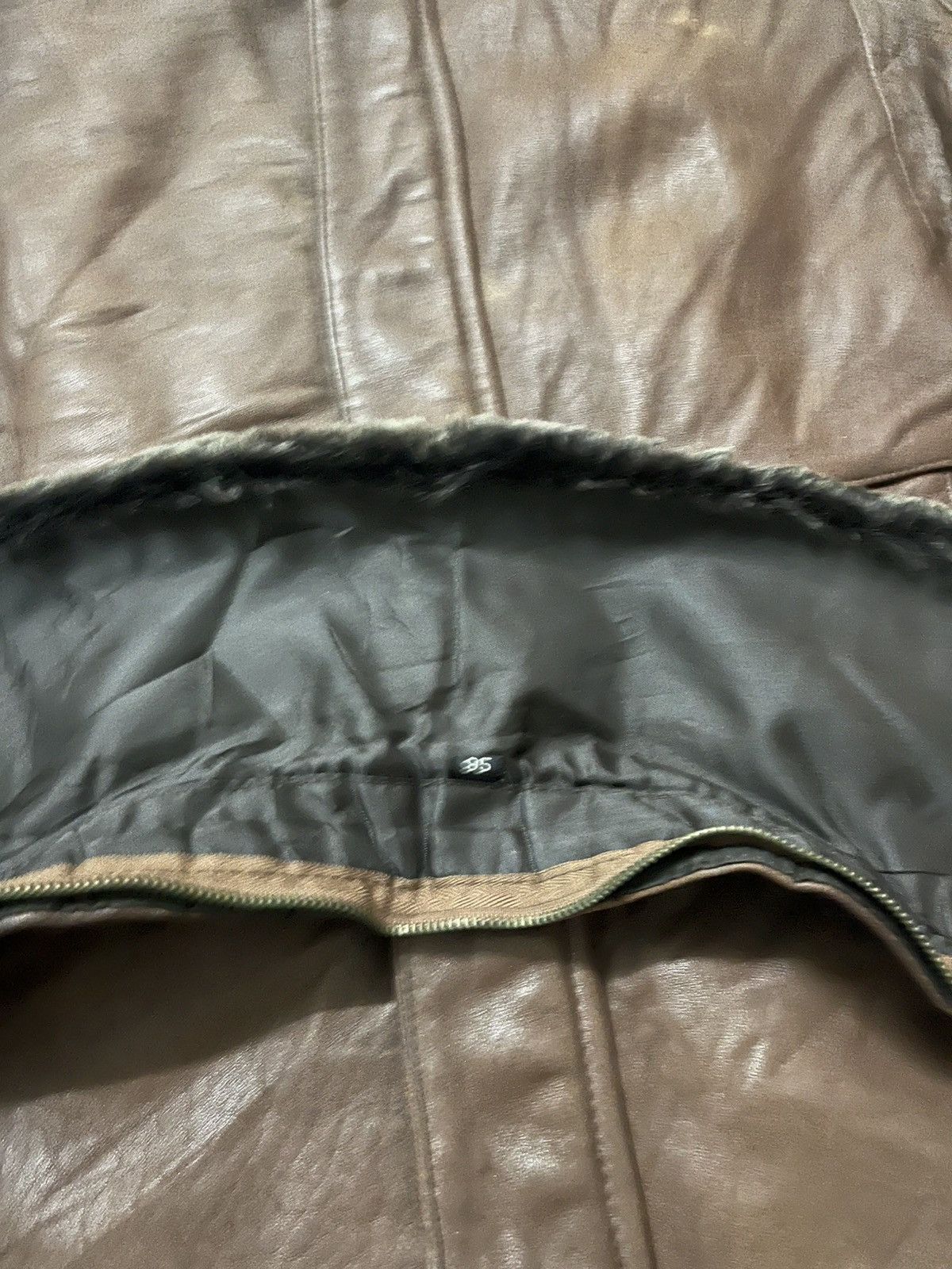 Yves Saint Laurent VTG Yves Saint Laurent Pour Homme Fur Collar Leather Jacket Size US L / EU 52-54 / 3 - 16 Thumbnail