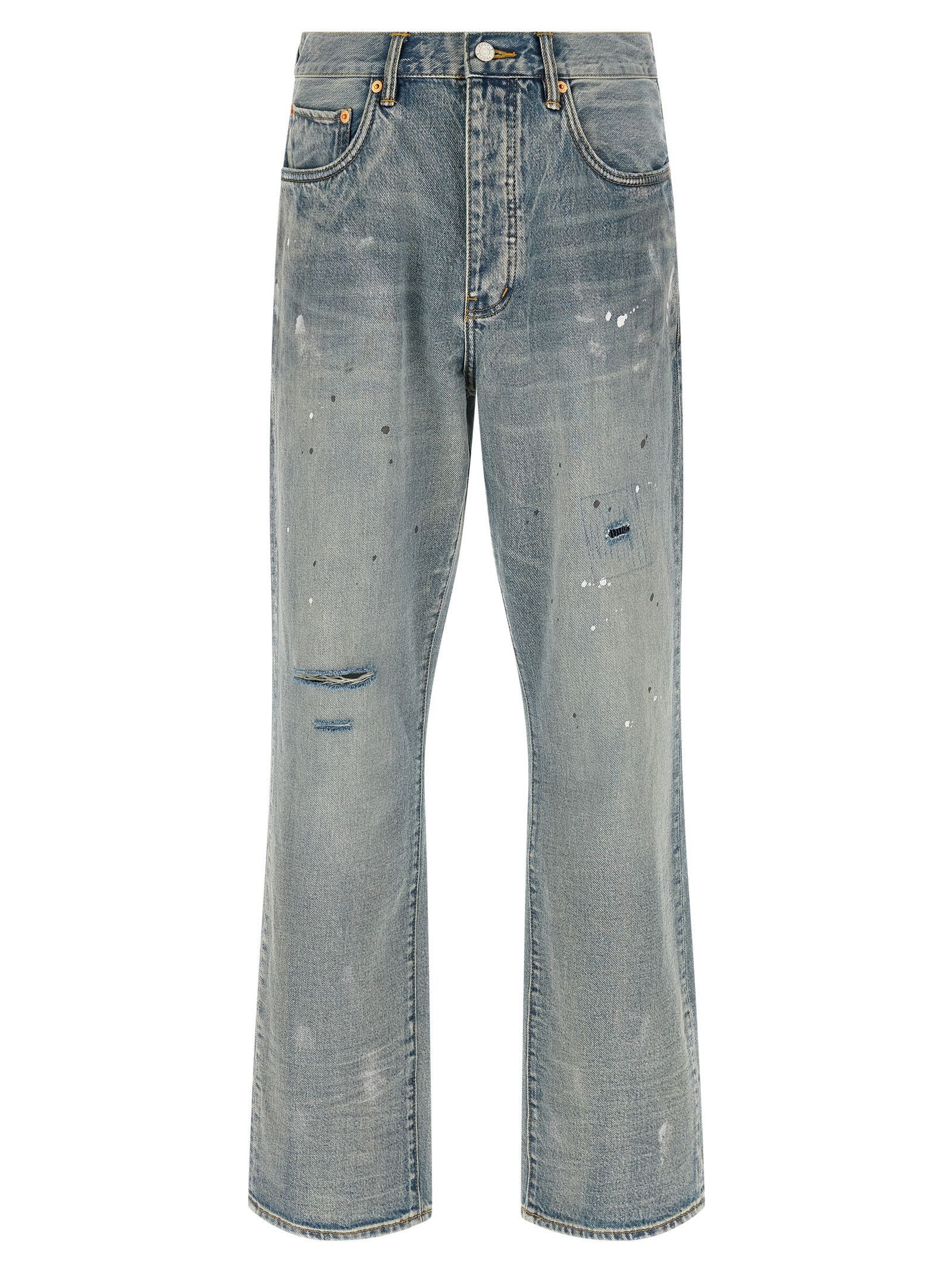 Purple 'P011 Vintage Slash Paint' Jeans Size US 31 - 1 Thumbnail
