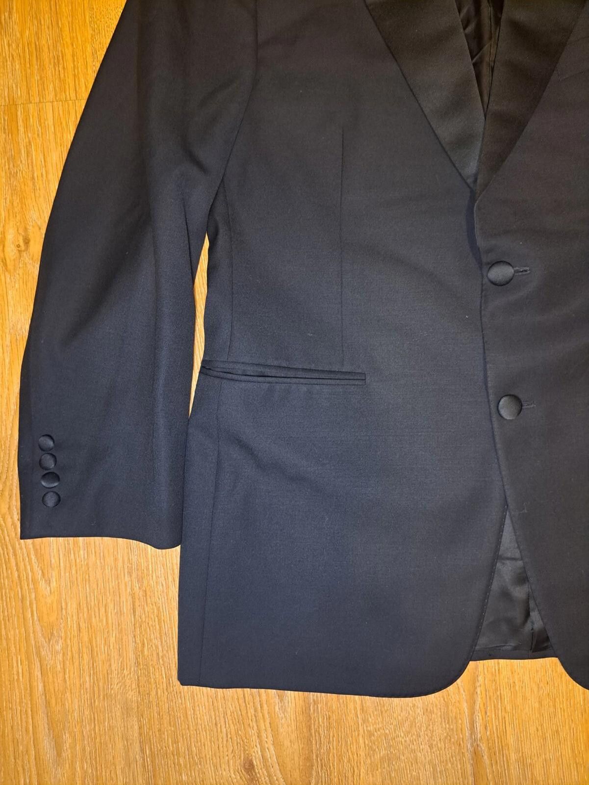 Canali VIRGIN WOOL BEMBERG Canali Tuxedo Jacket Mens 42R Black Size 42R - 11 Thumbnail