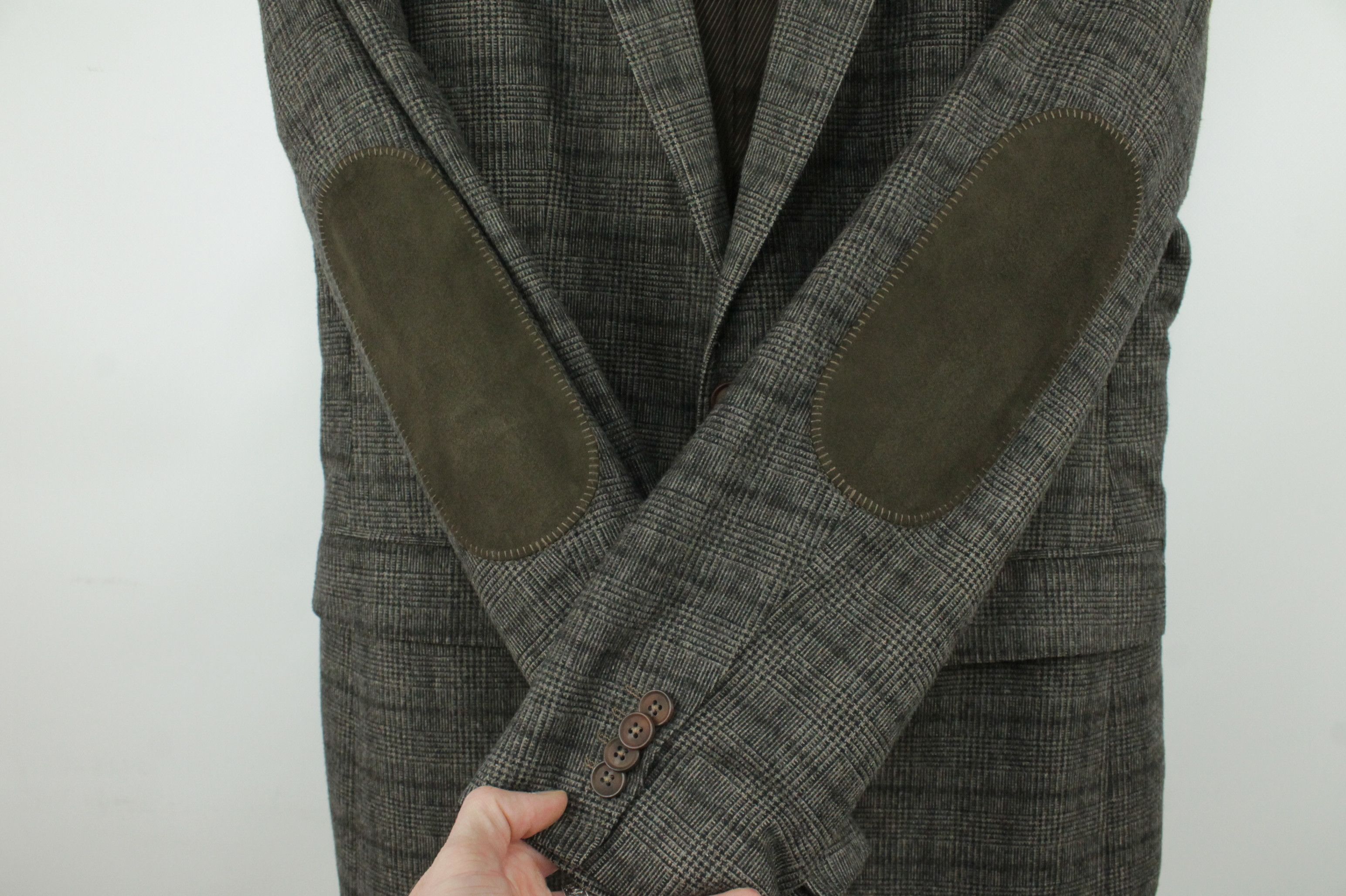 Hugo Boss Hugo Boss Flannel Wool Blend Elbow Patch Blazer Jacket Size US M / EU 48-50 / 2 - 5 Thumbnail