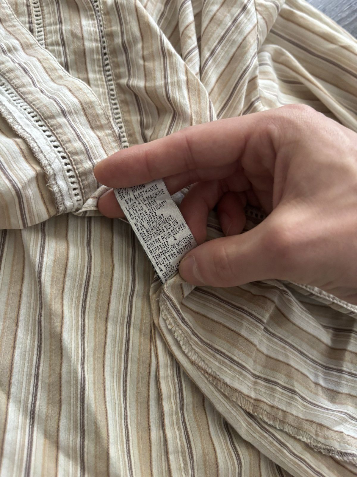 Vintage Beige Long Sleeve Button-Up Size US XS / EU 42 / 0 - 6 Thumbnail