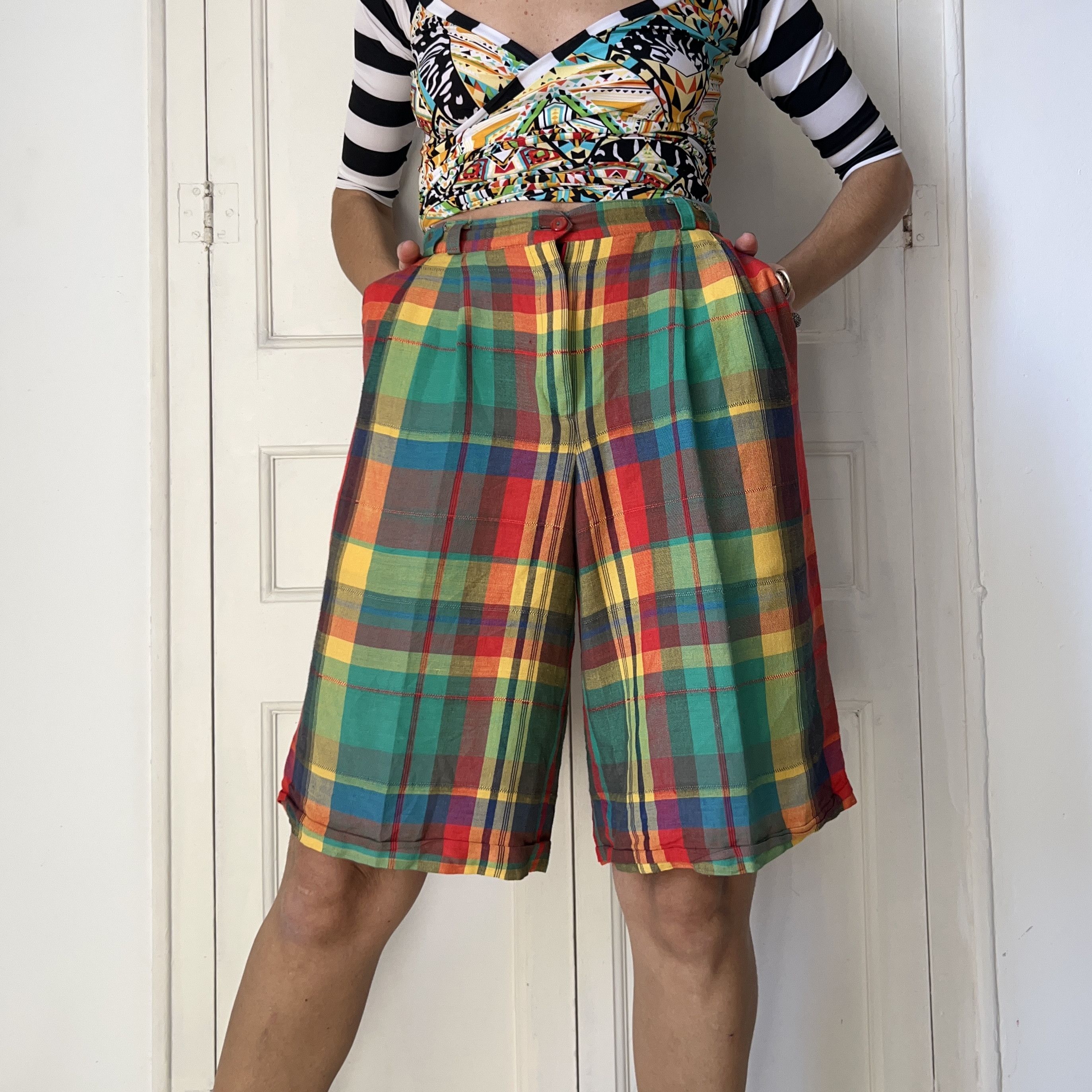 Gardeur Vintage 90s Plaid Bermuda Shorts Size 32" / US 10 / IT 46 - 1 Thumbnail