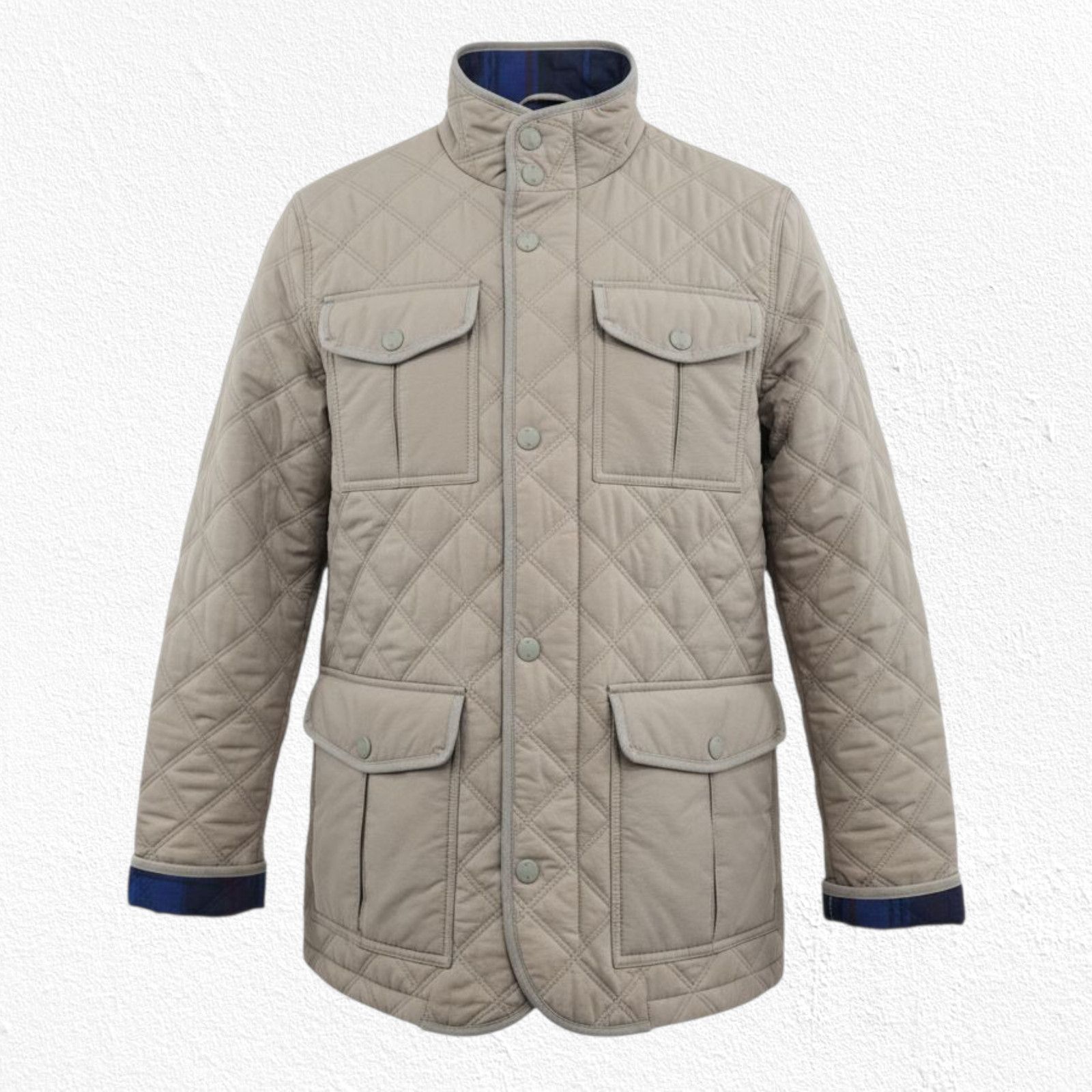 Tommy Hilfiger Tommy Hilfiger Quilted Barn Jacket Tan Plaid Lined Sze Large Size US L / EU 52-54 / 3 - 1 Thumbnail