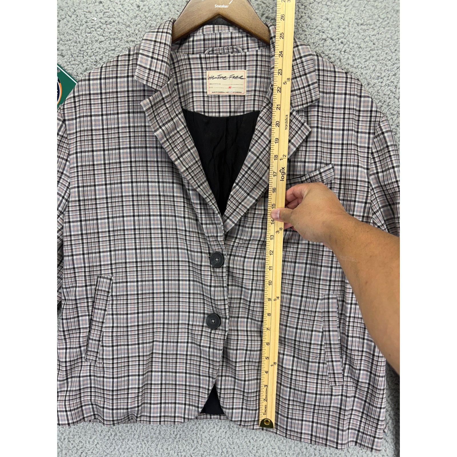 Free People Free People Cali Plaid Blazer Jacket Womens Medium NEW M Size M / US 6-8 / IT 42-44 - 2 Thumbnail
