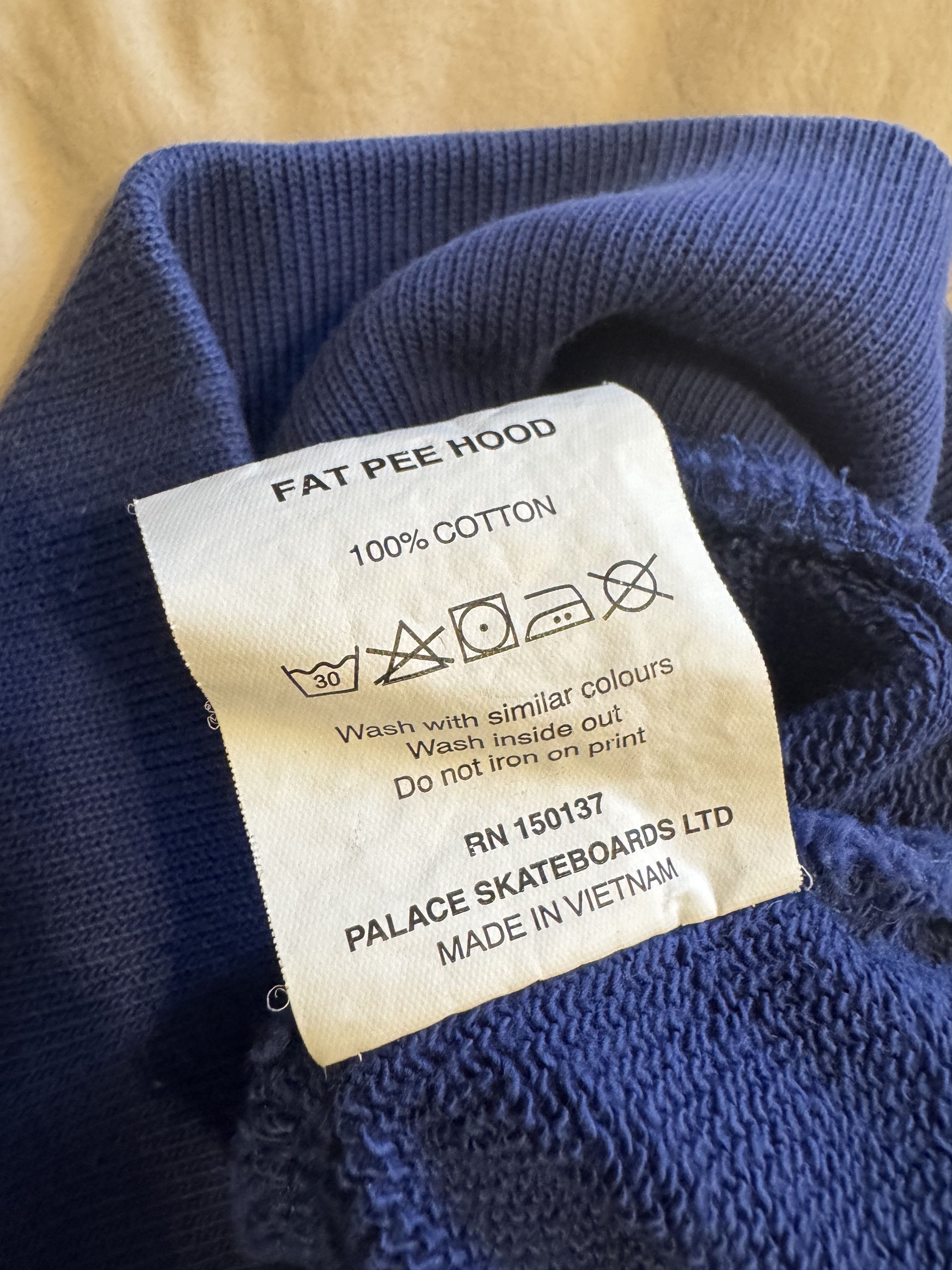 Palace Palace Fat Pee Blue Hoodie Size US L / EU 52-54 / 3 - 4 Thumbnail